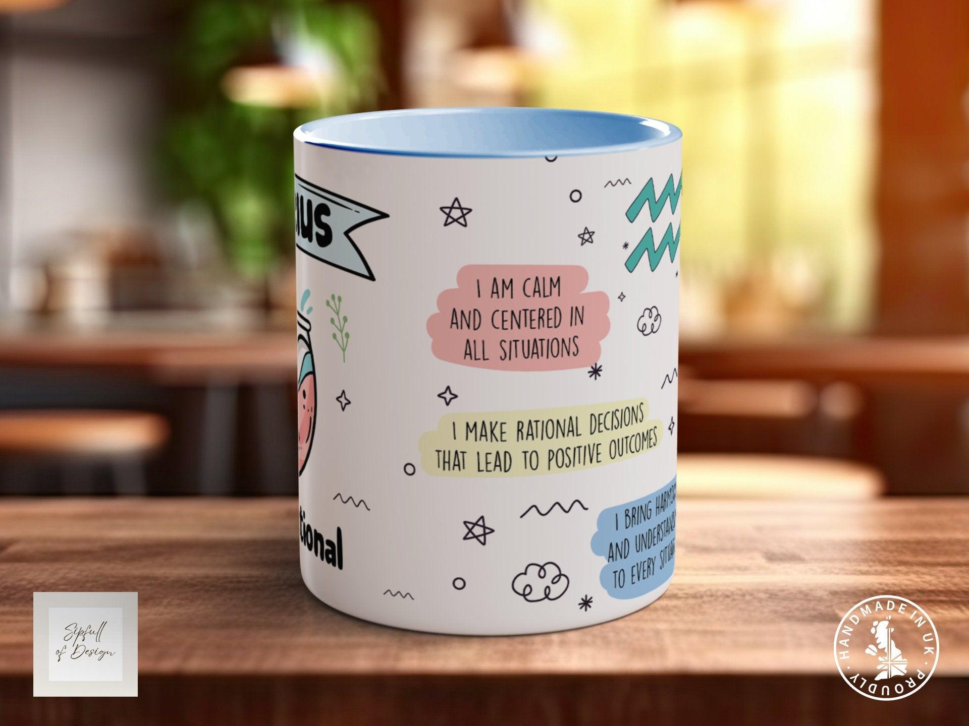 Aquarius Zodiac Mug - Sipfull of Design
