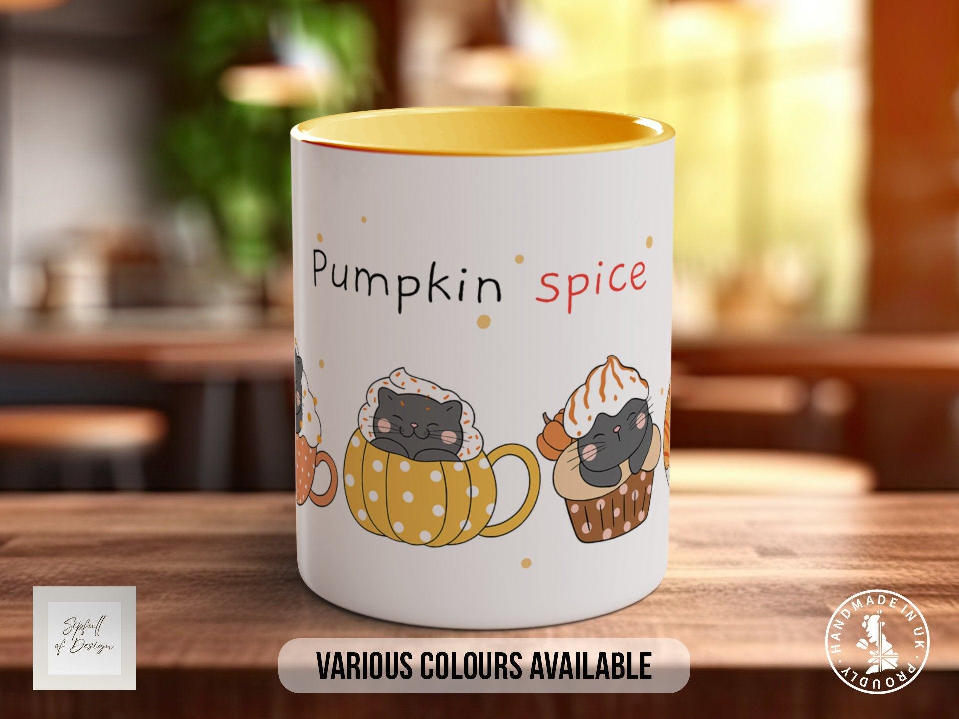 Cute Pumpkin Spices Latte Cats Mug - Sipfull of Design