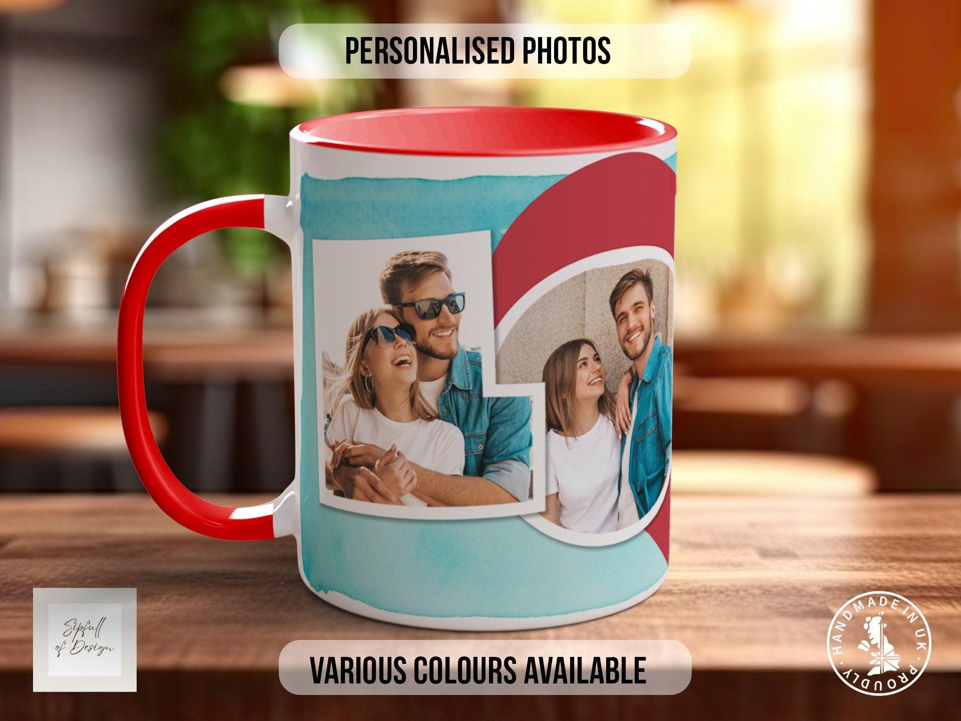 Love Cute Personalised Photo Valentines Coloured Mug - Sipfull of Design