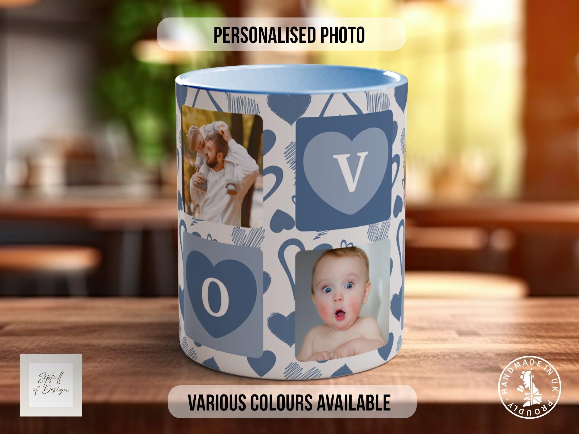 Fathers Love Photo Grid Personalised Photo Mug - Sipfull of Design