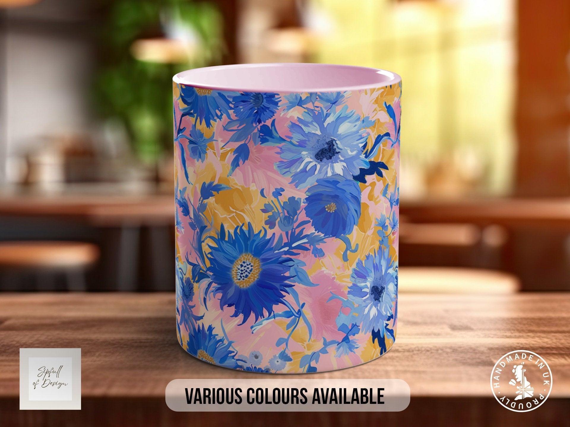 Birth Month Flowers Mug - September Aster and Morning Glory - - Sipfull of Design