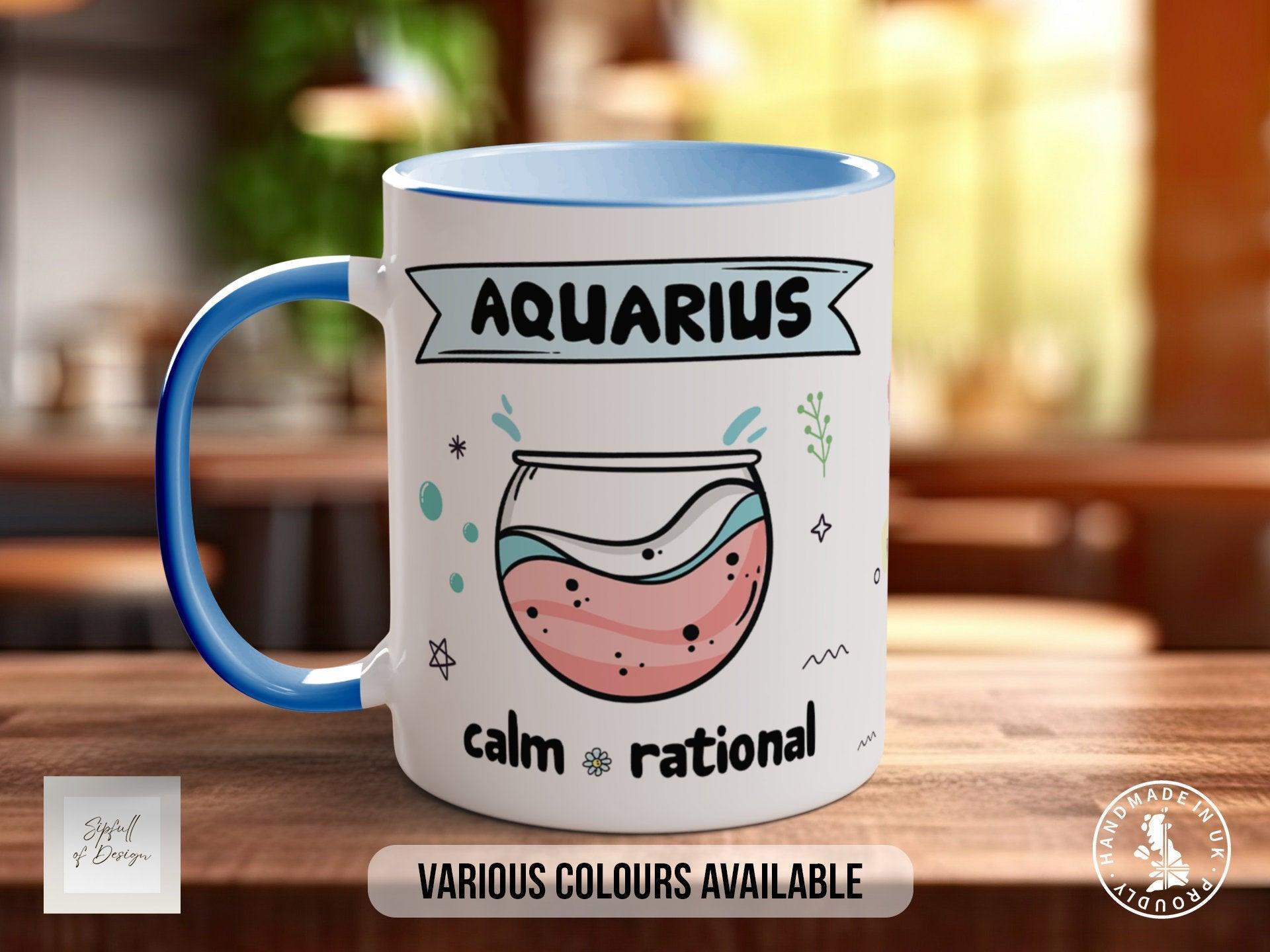 Aquarius Zodiac Mug - Sipfull of Design