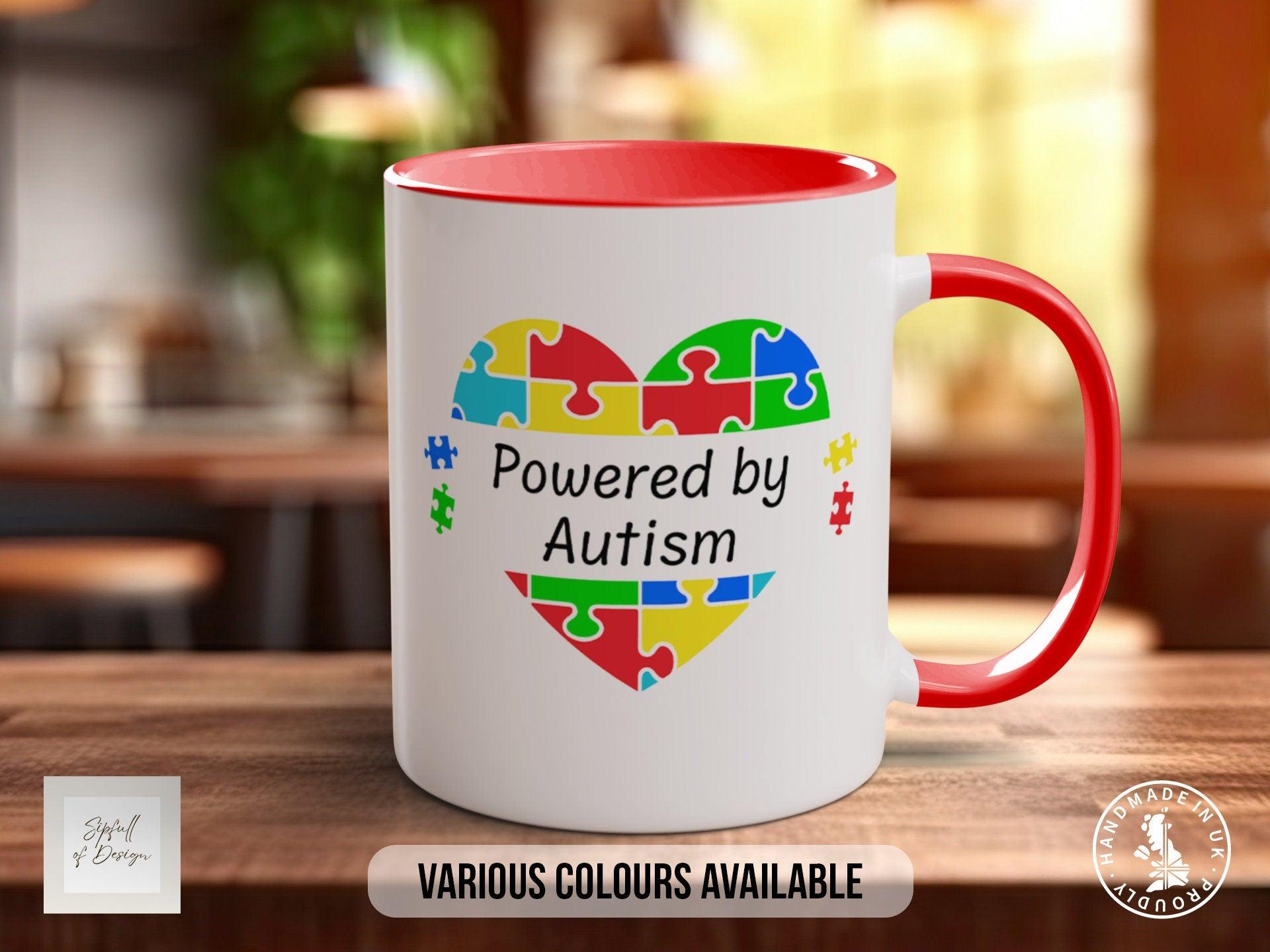 Powered By Autism Mug - Sipfull of Design