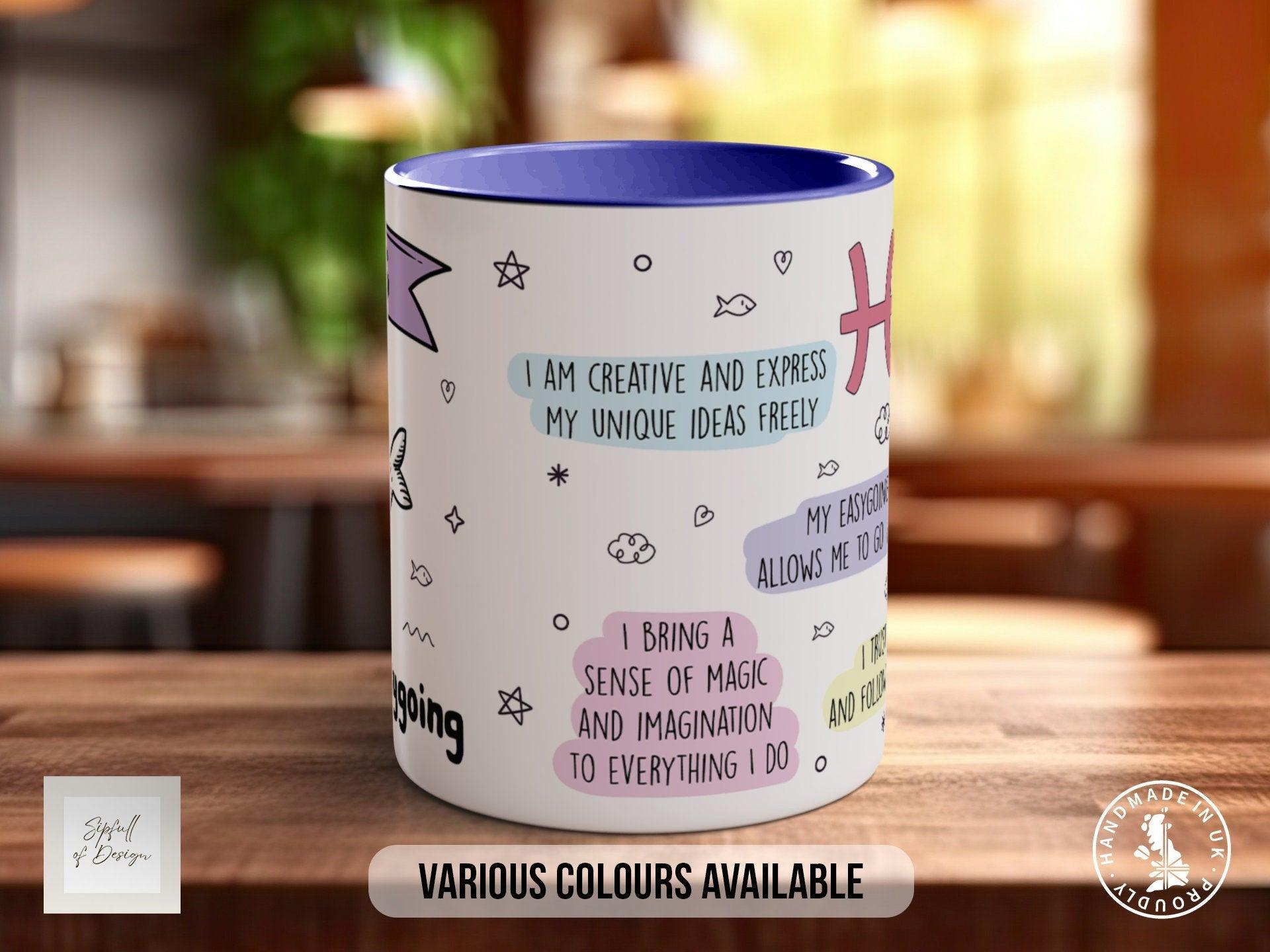 Pisces Zodiac Mug - Sipfull of Design