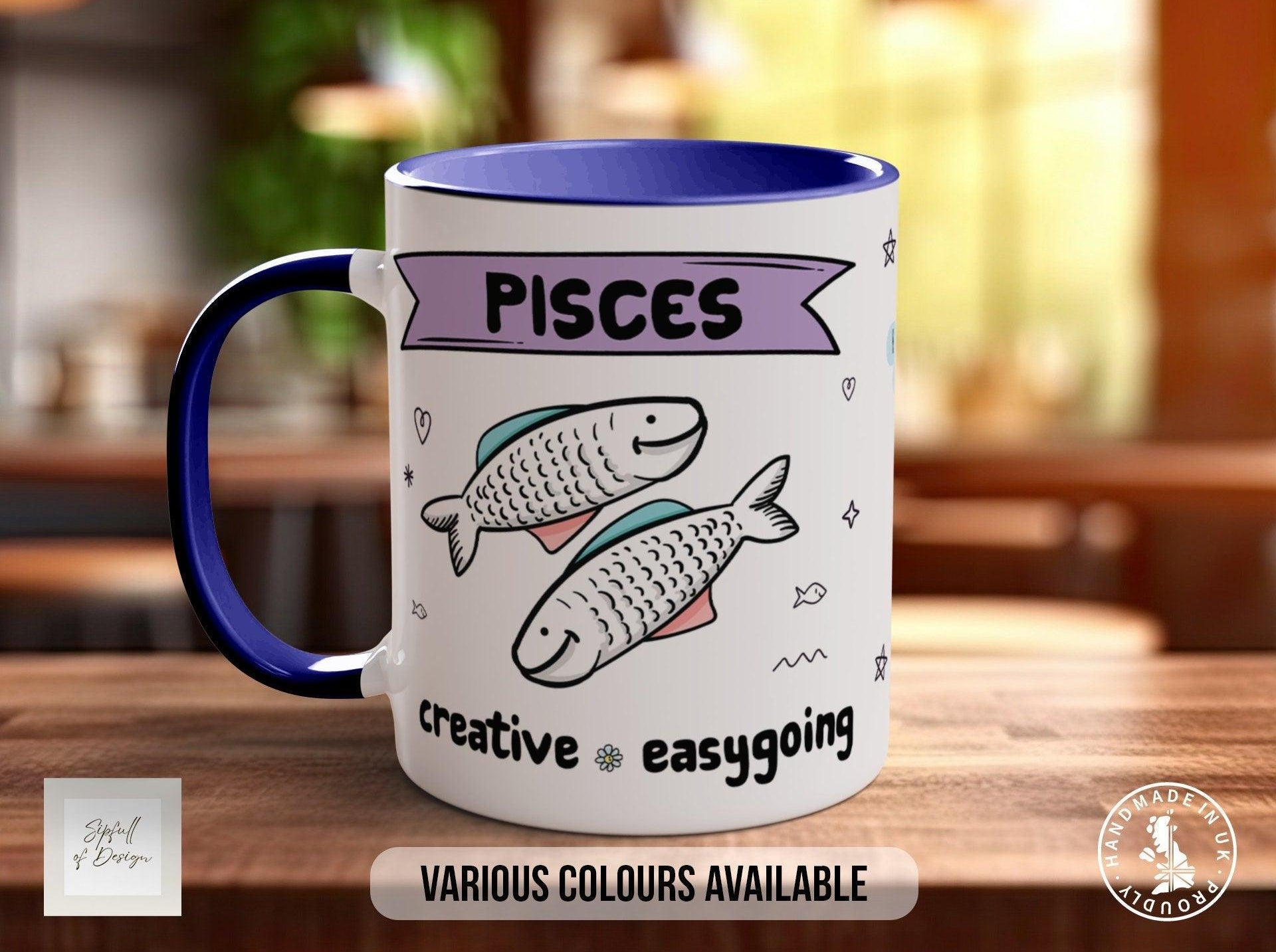 Pisces Zodiac Mug - Sipfull of Design