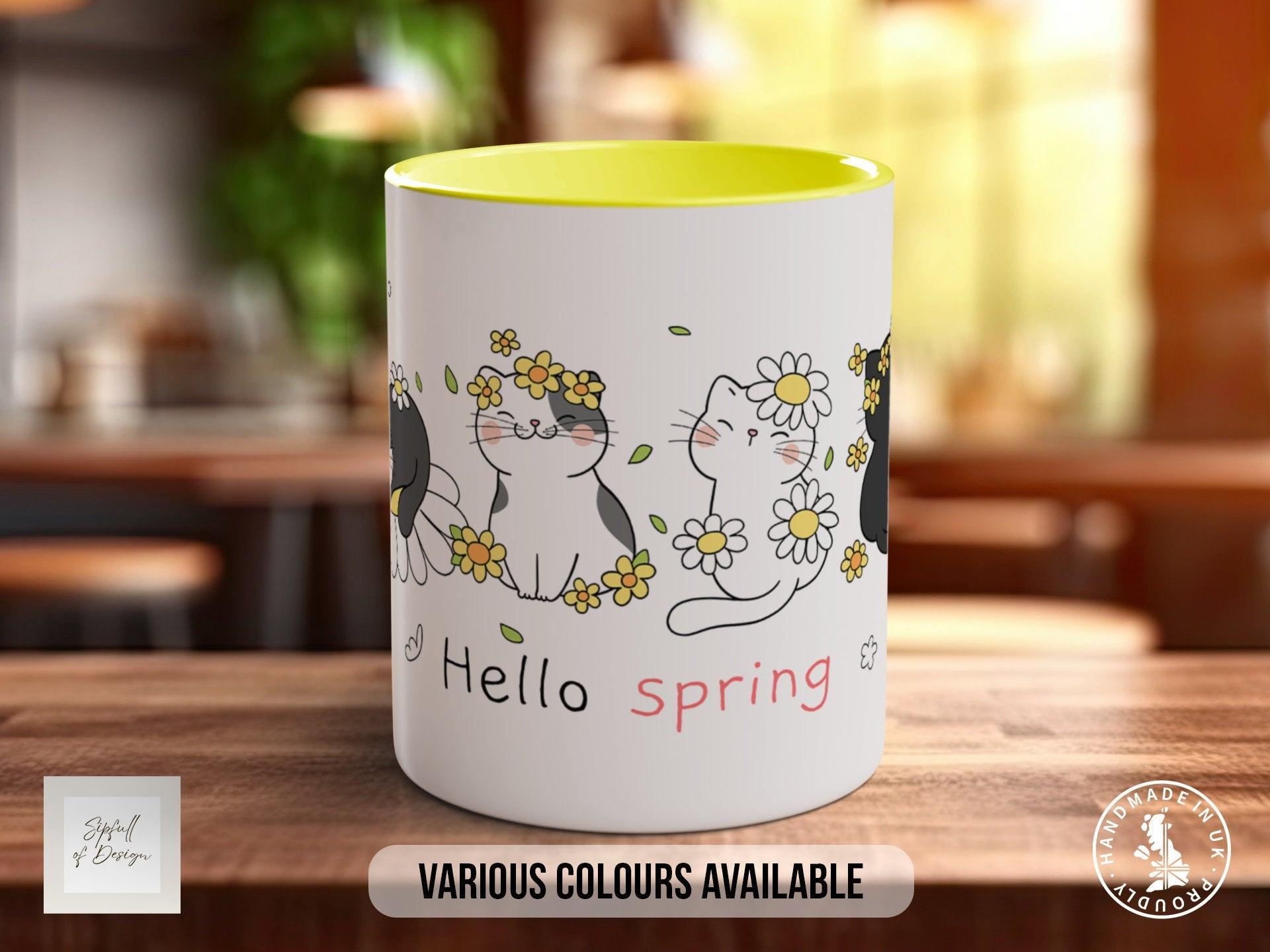 Cute Cats in Spring Flowers Mug - Sipfull of Design