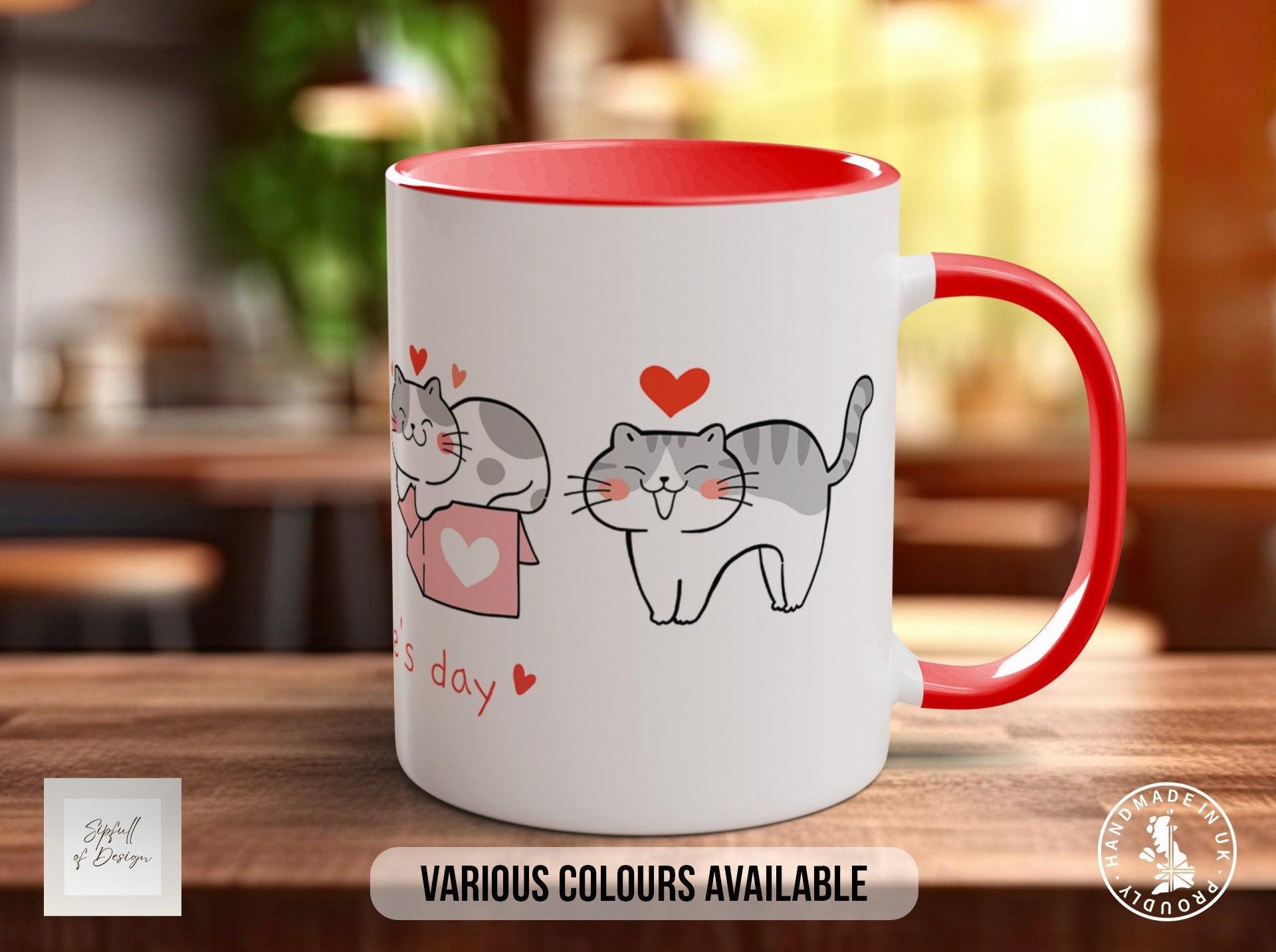Cute Valentine Cats Desing B Mug - Sipfull of Design