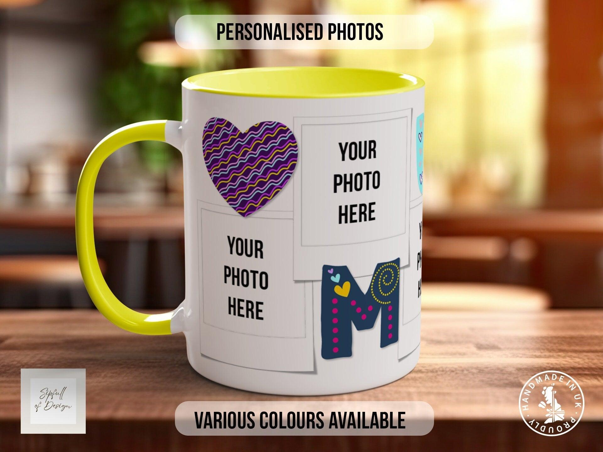 Mum Mothers Day Personalised Photo Pink Design Mug - Sipfull of Design