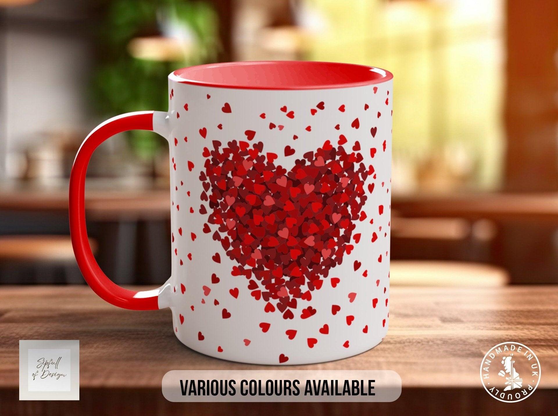 Valentines Heart Glitter Effect Mug - Sipfull of Design