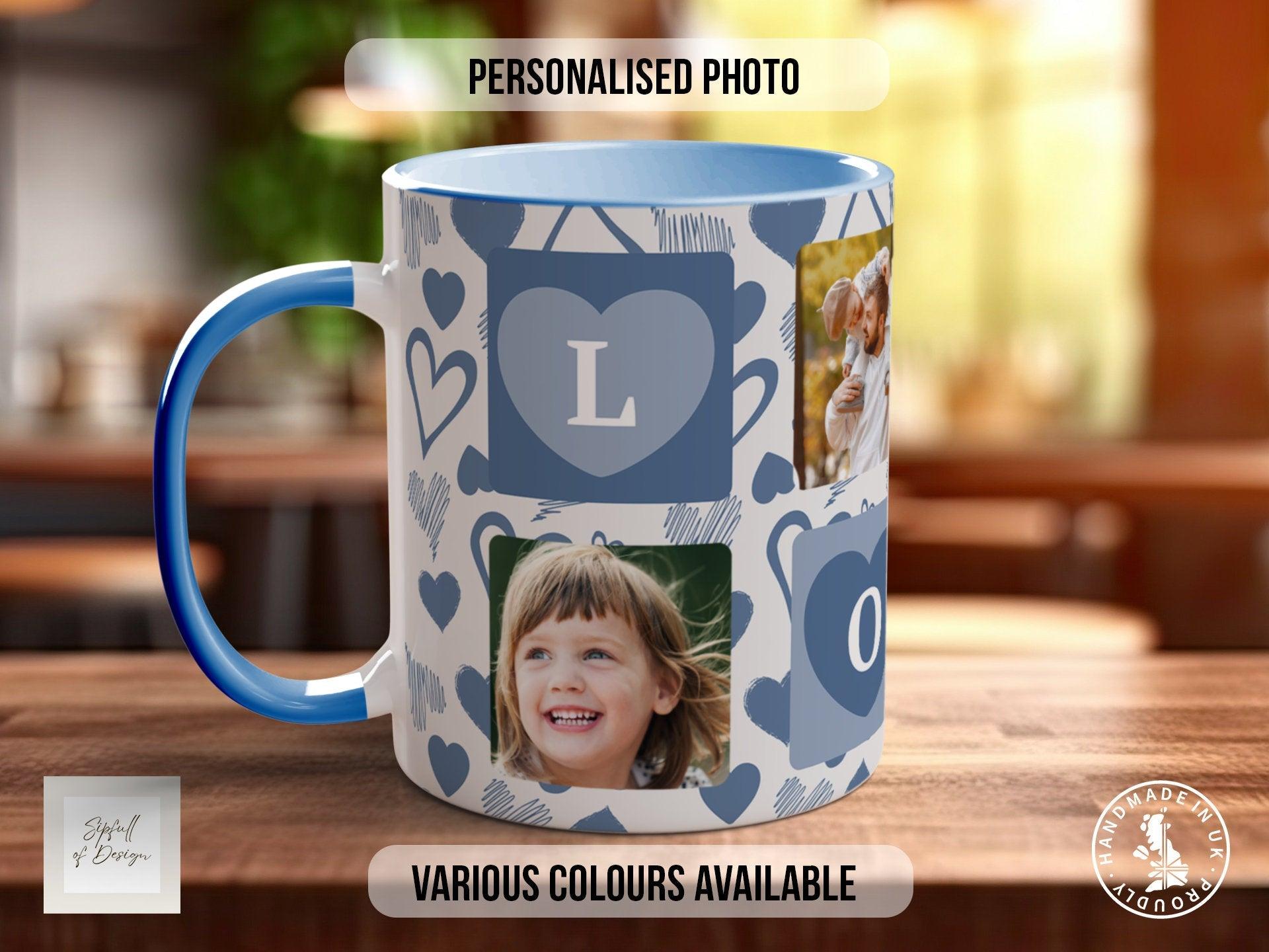 Fathers Love Photo Grid Personalised Photo Mug - Sipfull of Design
