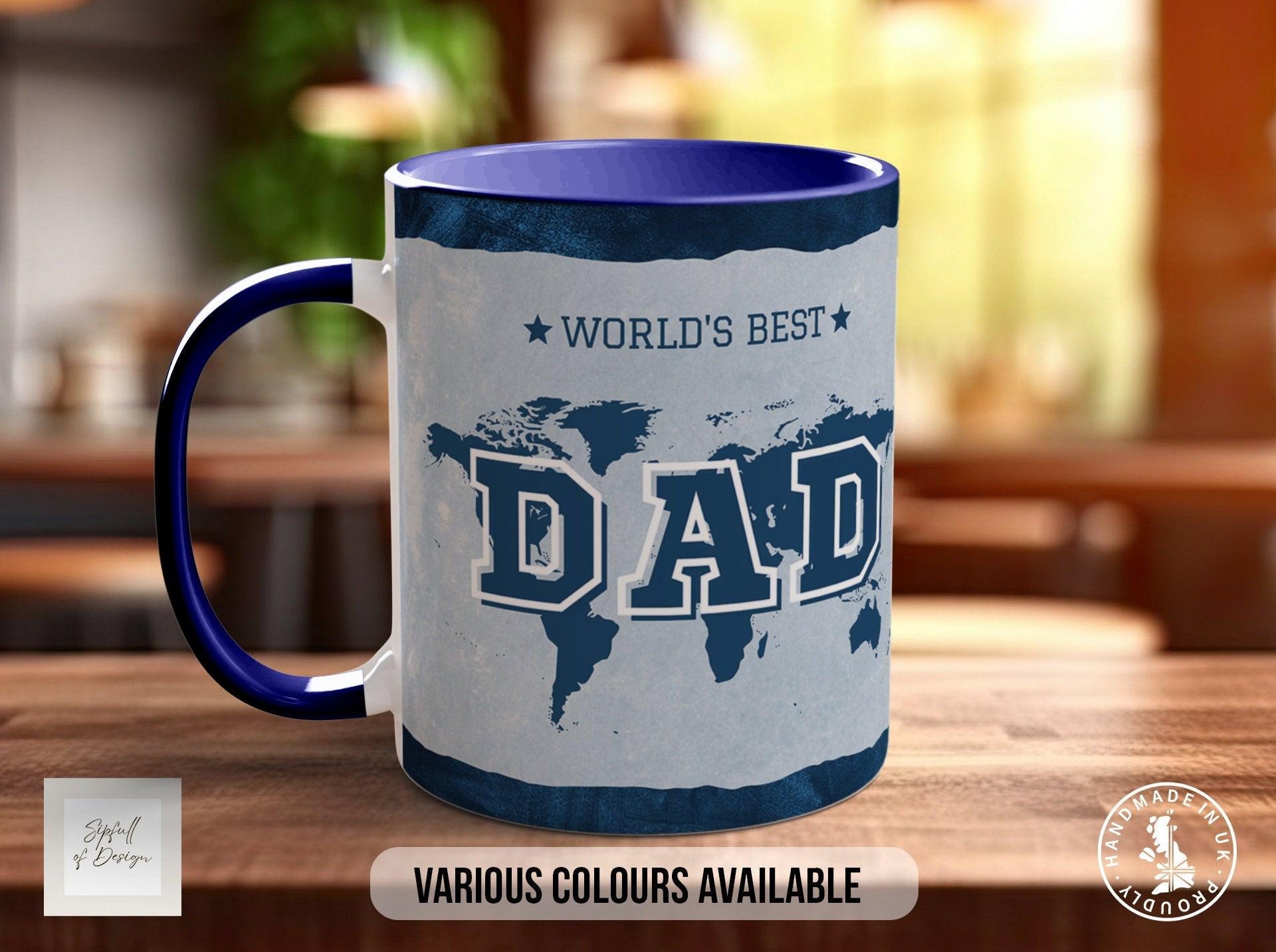 Personalised Worlds Best Dad Mug - Dark - Sipfull of Design