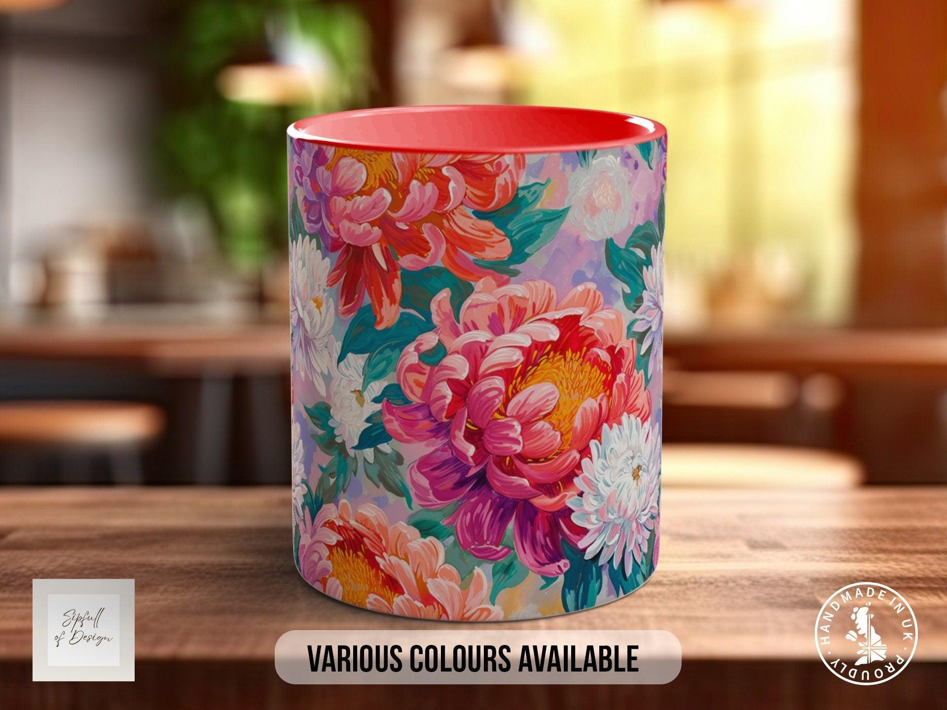 Birth Month Flowers Mug - November Chrysanthemum - - Sipfull of Design