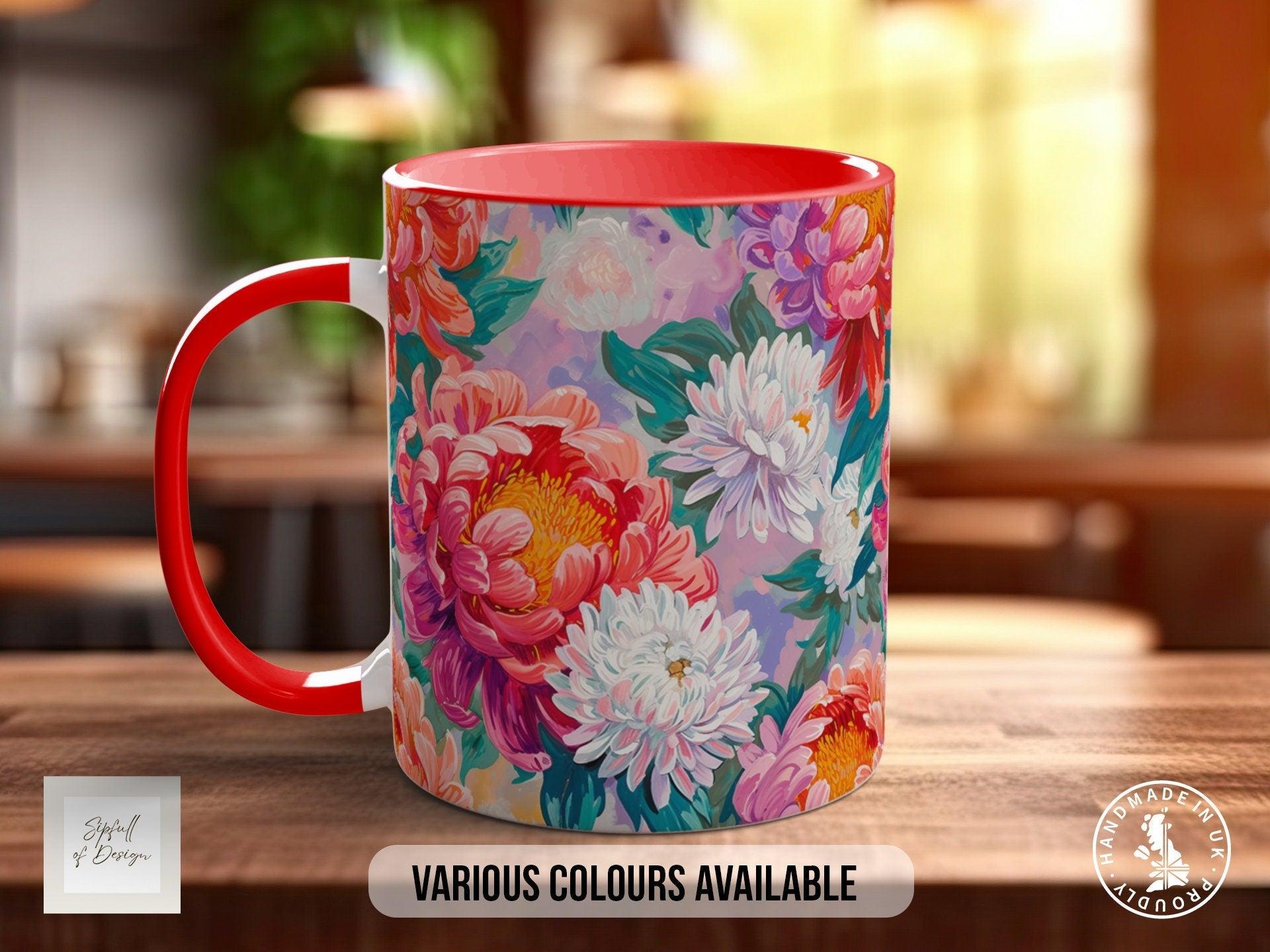 Birth Month Flowers Mug - November Chrysanthemum - - Sipfull of Design