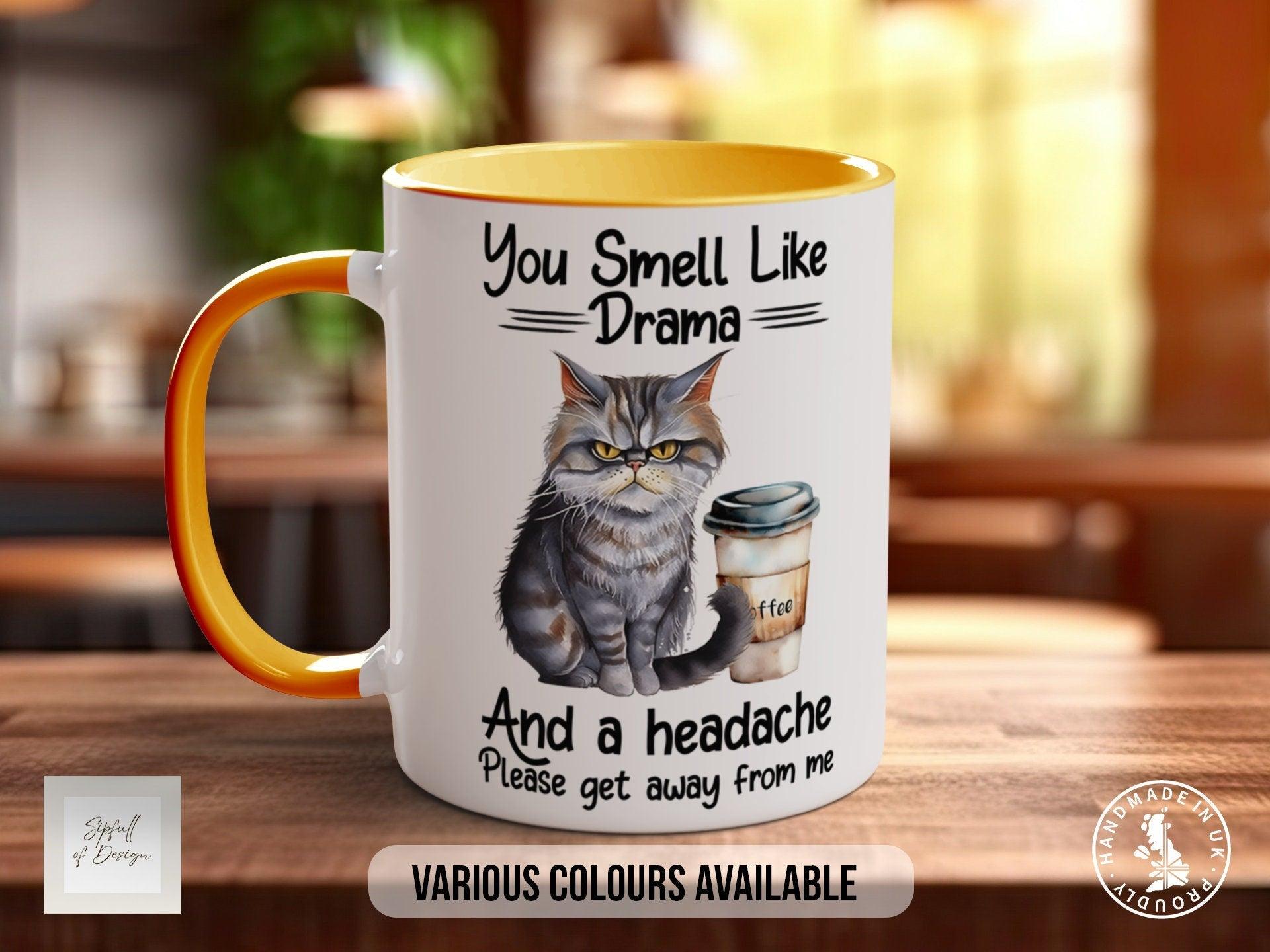 You Smell Like Drama And A Headache Please Go Away From Me Mug - Sipfull of Design