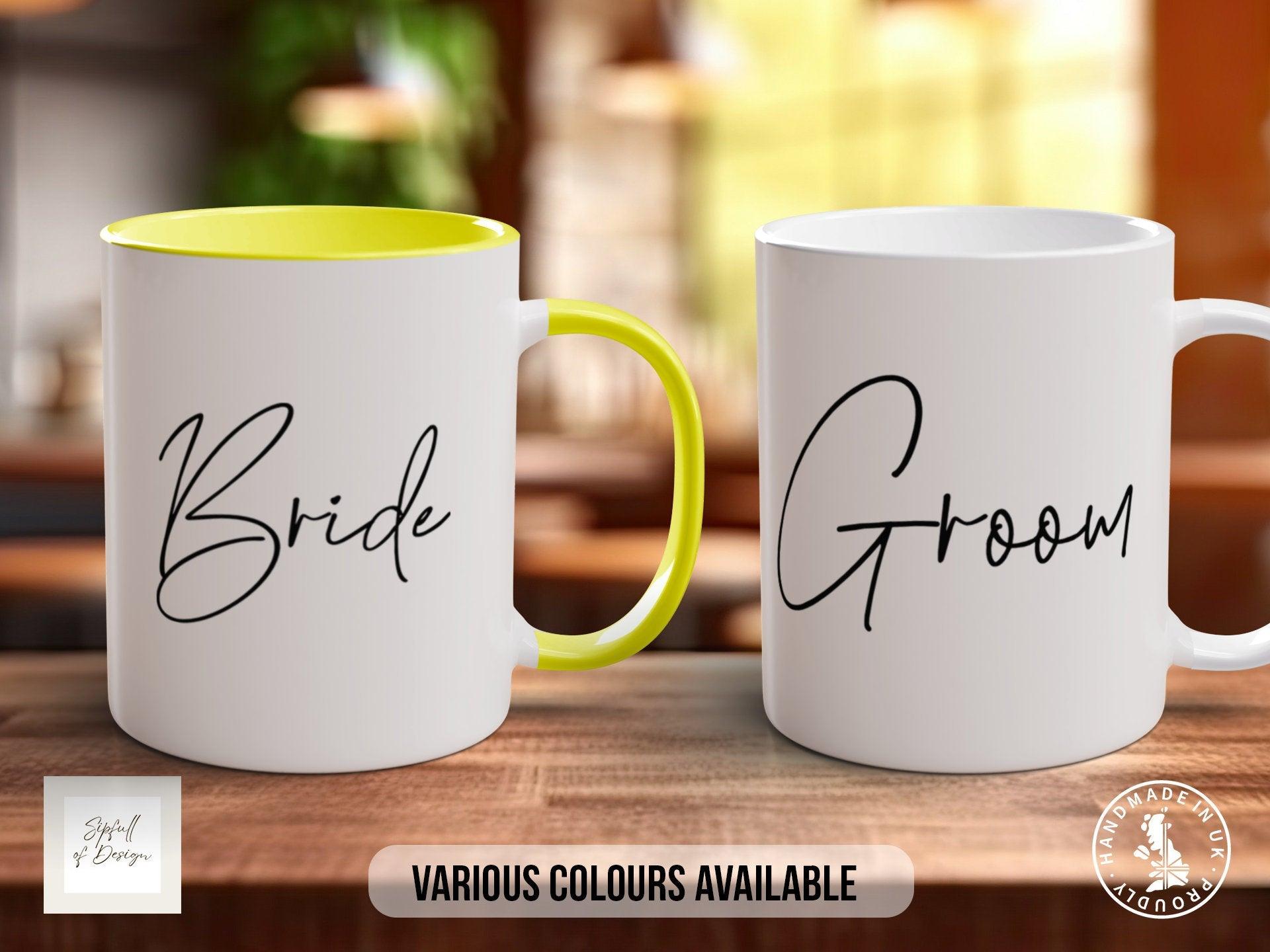 Bride & Groom Wedding Coloured Mug - Sipfull of Design