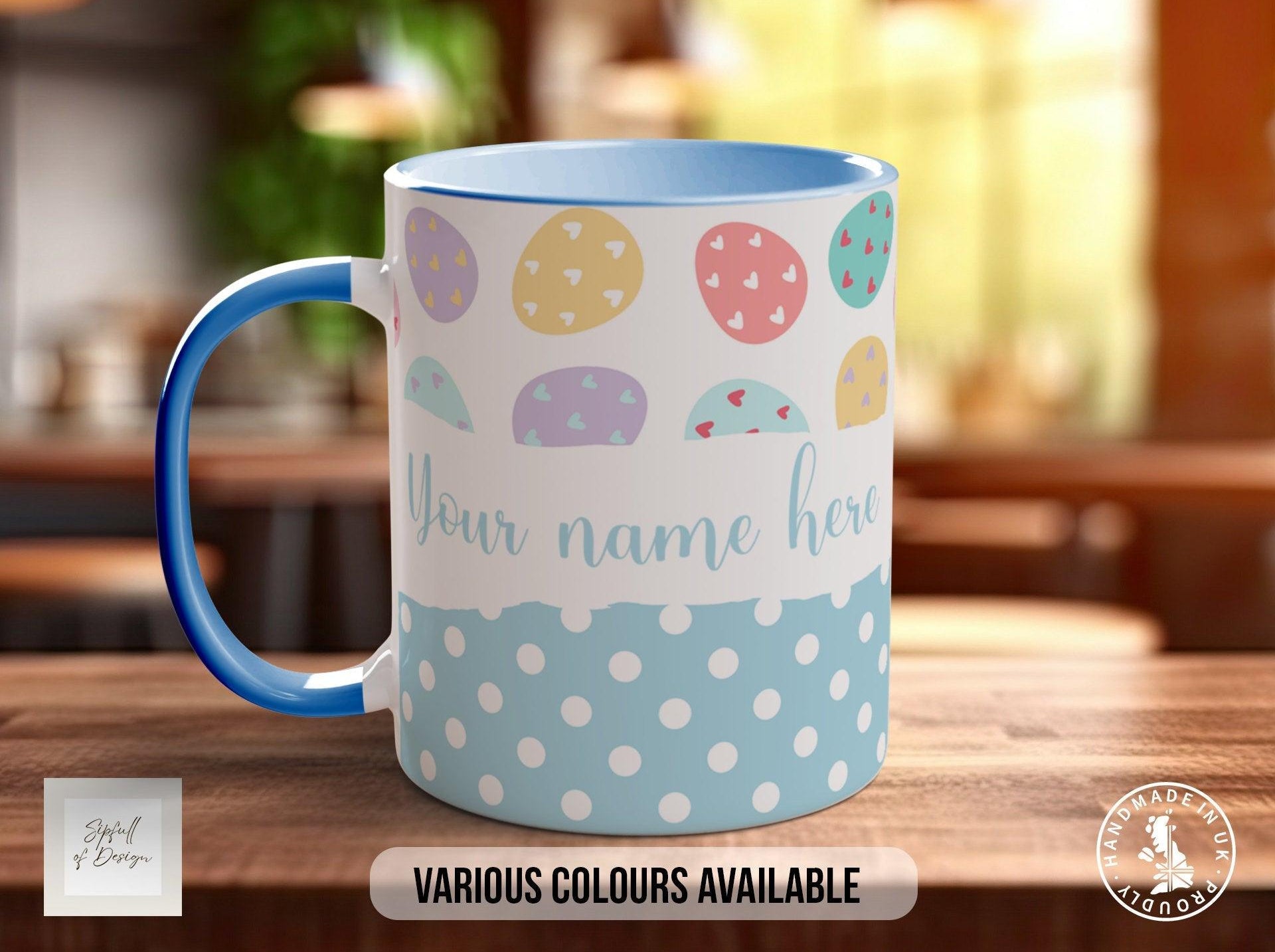 Easter Eggs and Dots Personalised Mug - Sipfull of Design