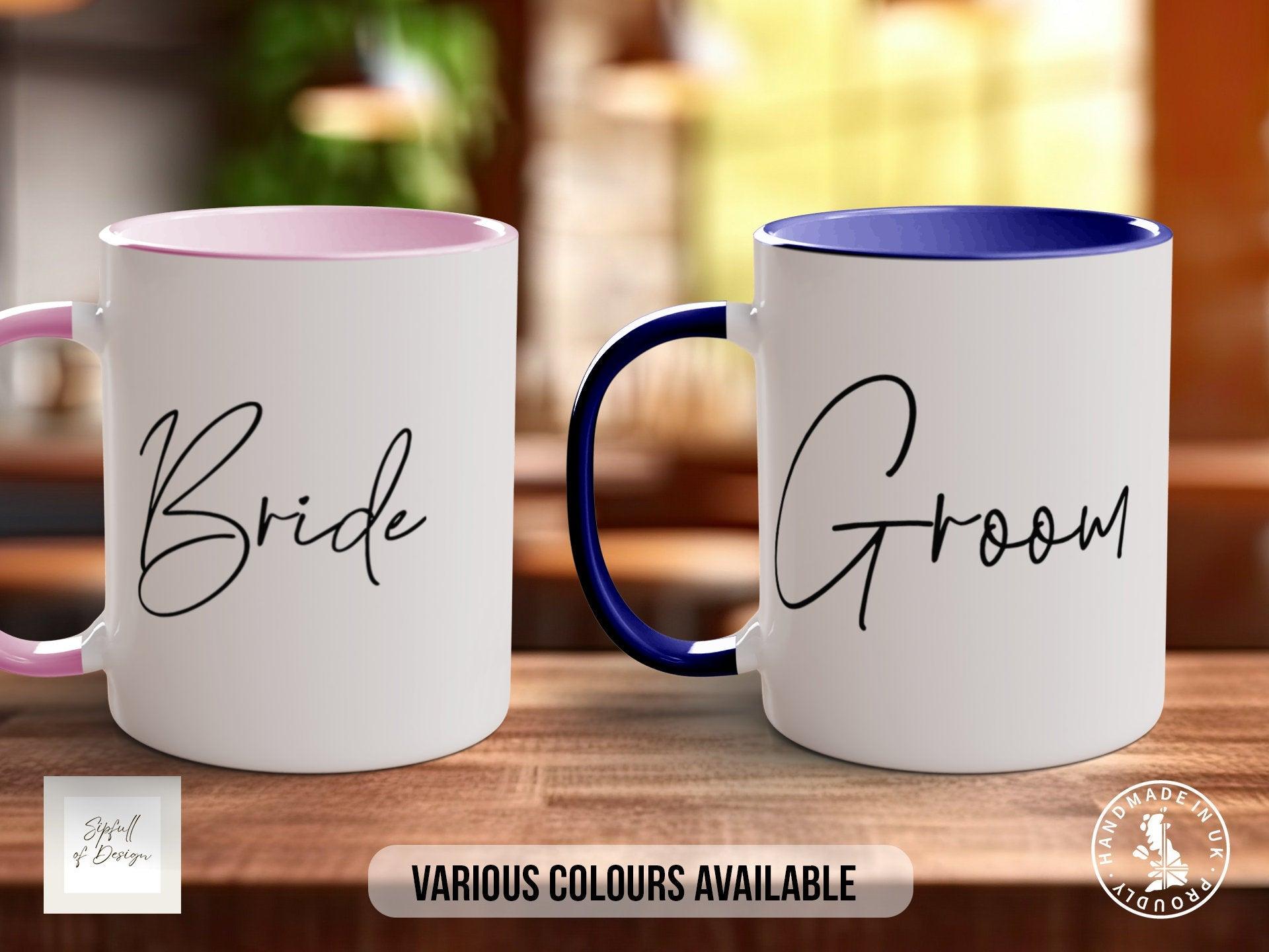 Bride & Groom Wedding Coloured Mug - Sipfull of Design