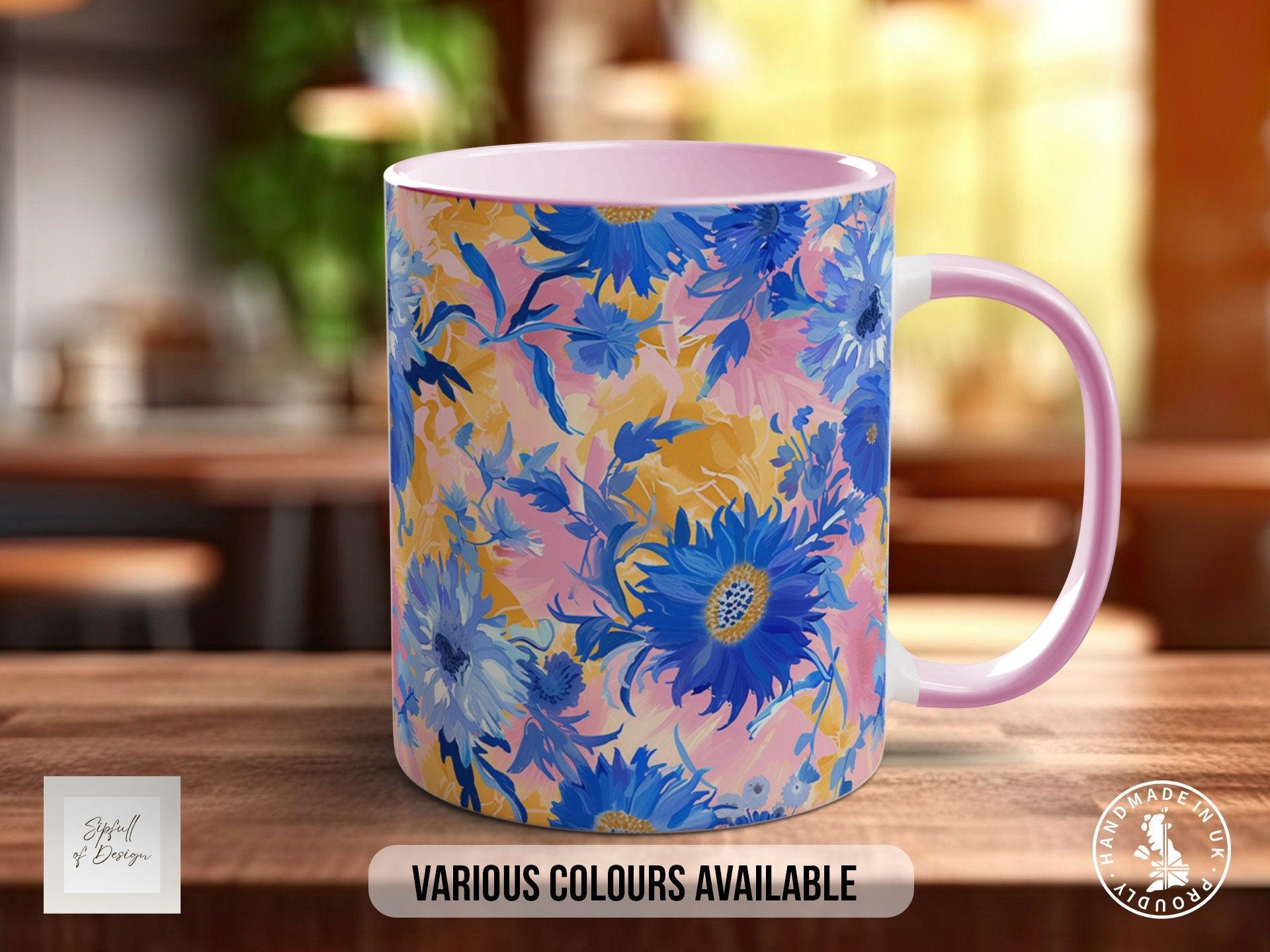 Birth Month Flowers Mug - September Aster and Morning Glory - - Sipfull of Design