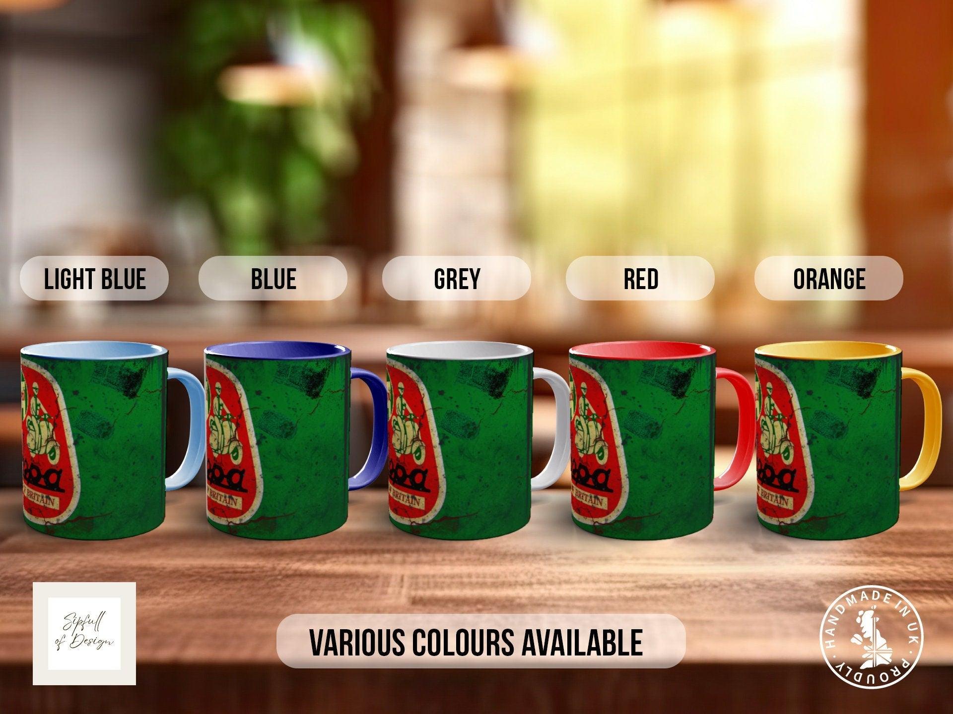 Castrol Oil Mugs Grungy - Multiple Colour Options Version 4 - Sipfull of Design