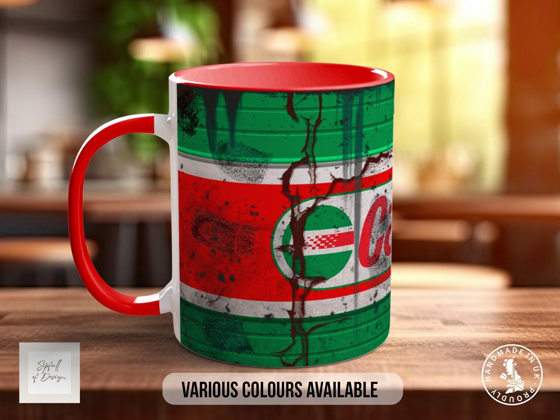 Castrol Oil Mugs Grungy - Multiple Colour Options Version 5 - Sipfull of Design