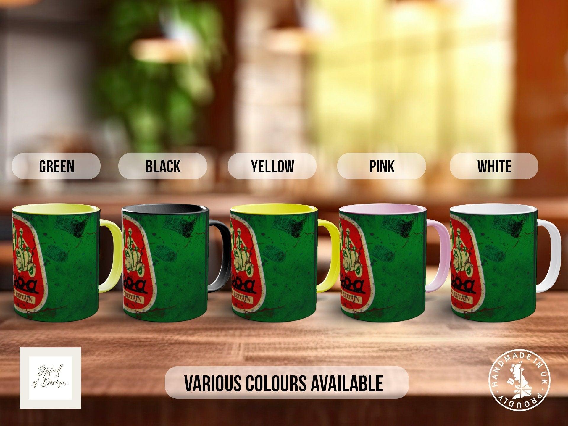 Castrol Oil Mugs Grungy - Multiple Colour Options Version 4 - Sipfull of Design