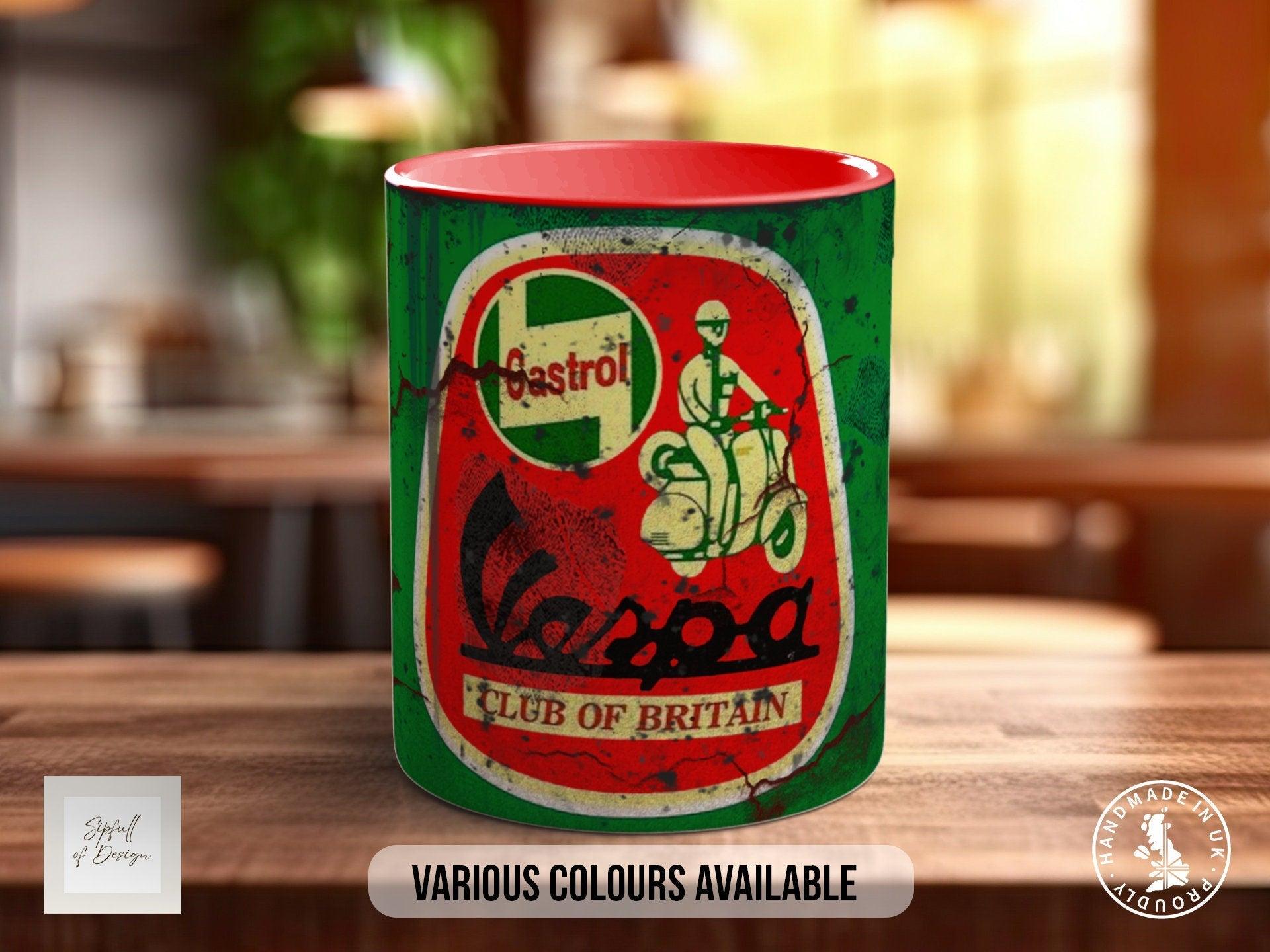 Castrol Oil Mugs Grungy - Multiple Colour Options Version 4 - Sipfull of Design