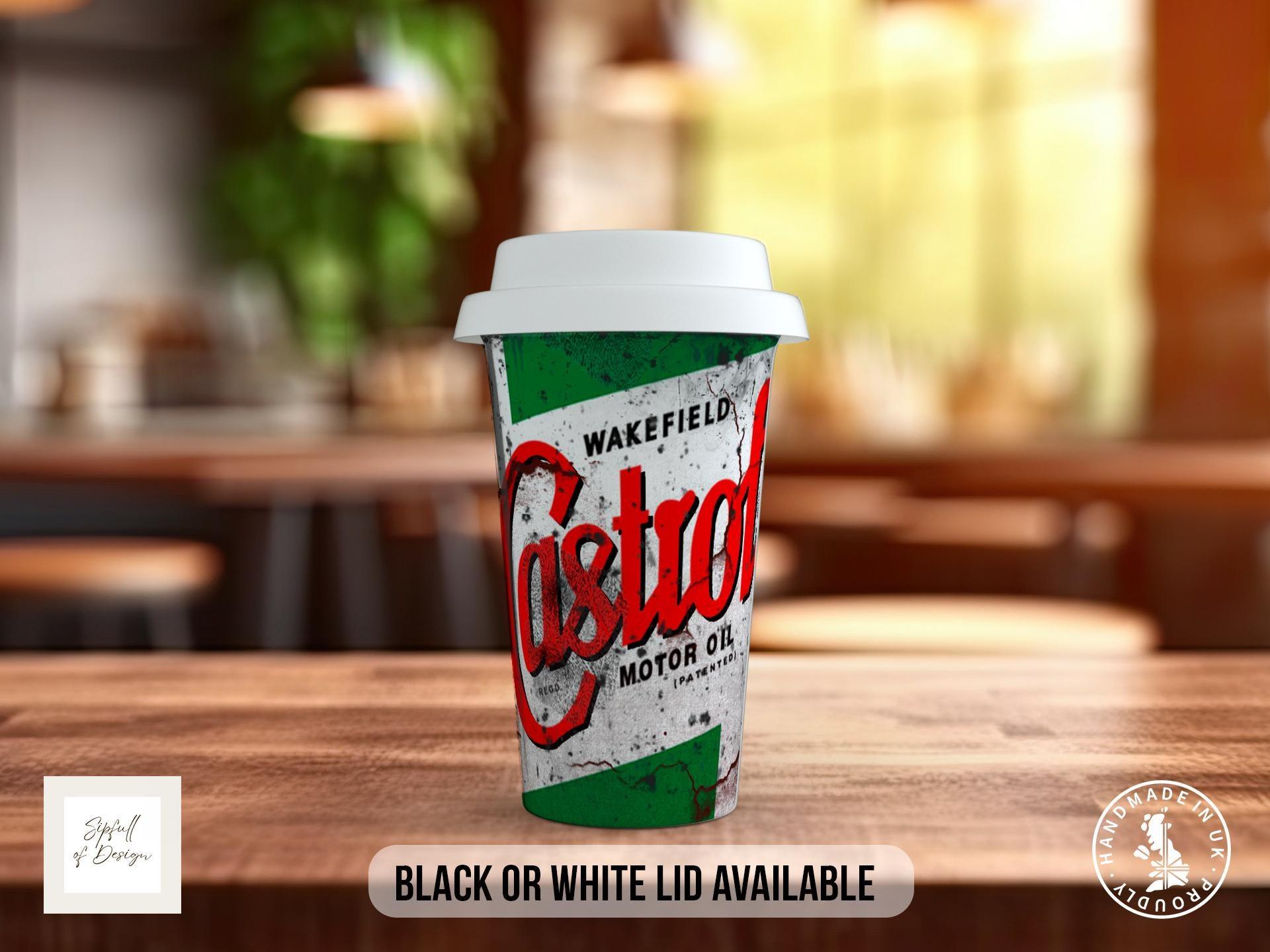 Castrol Oil – Full-Wrap Retro Travel Mug - Sipfull of Design