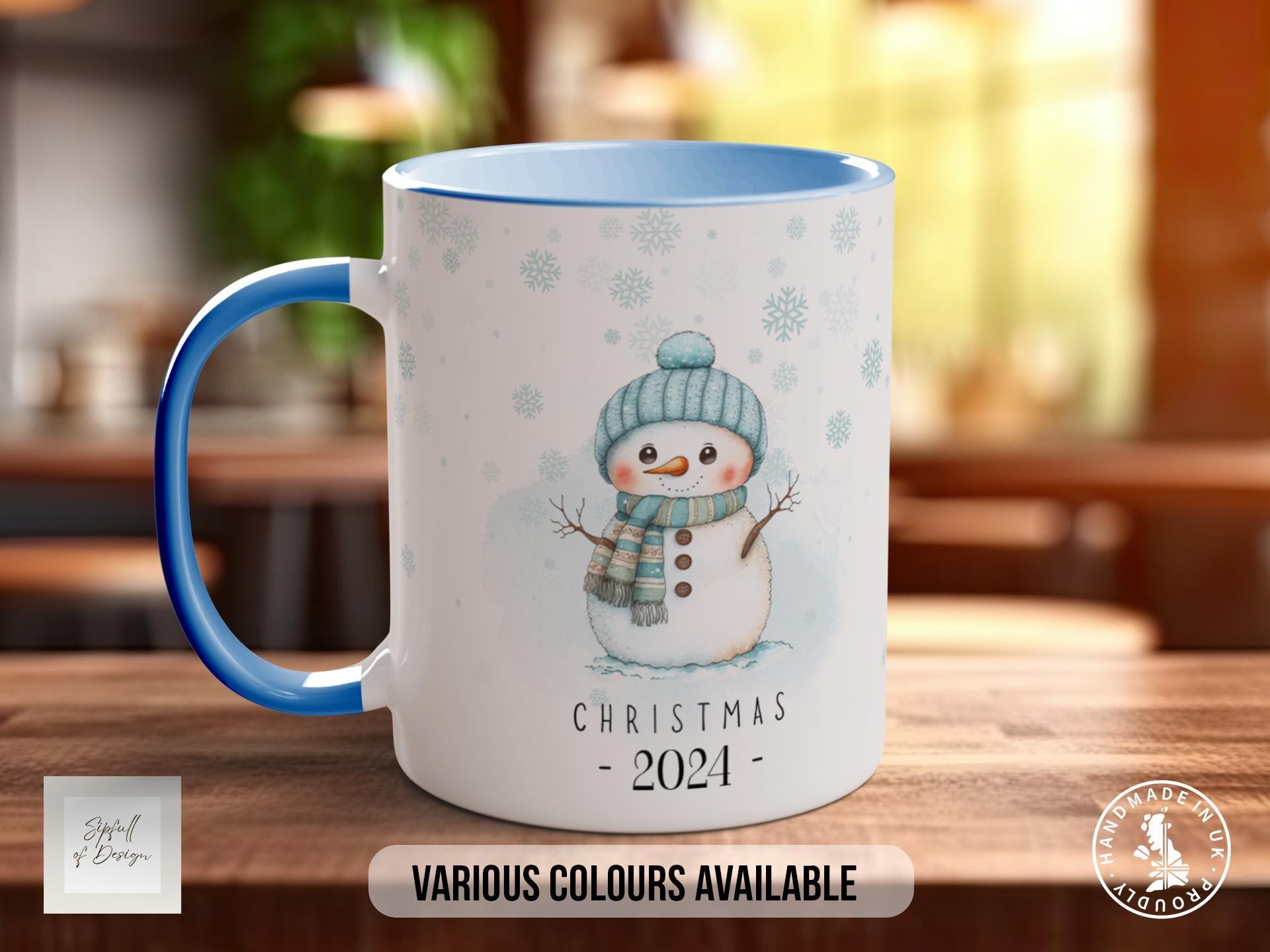 Christmas 2024 Blue Snowman - Sipfull of Design