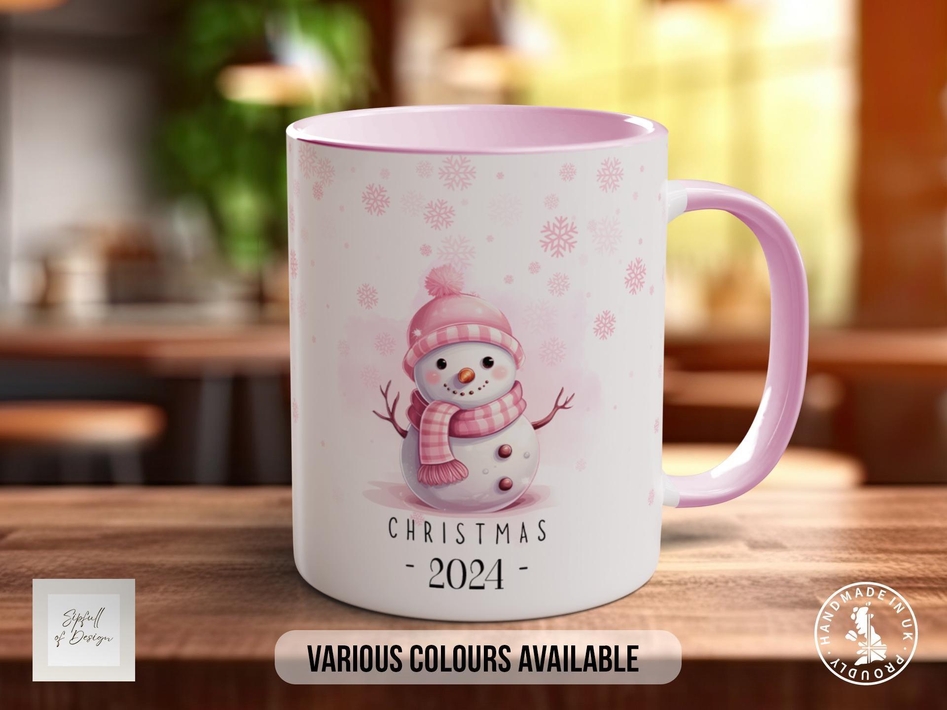 Christmas 2024 Pink Snowman - Sipfull of Design
