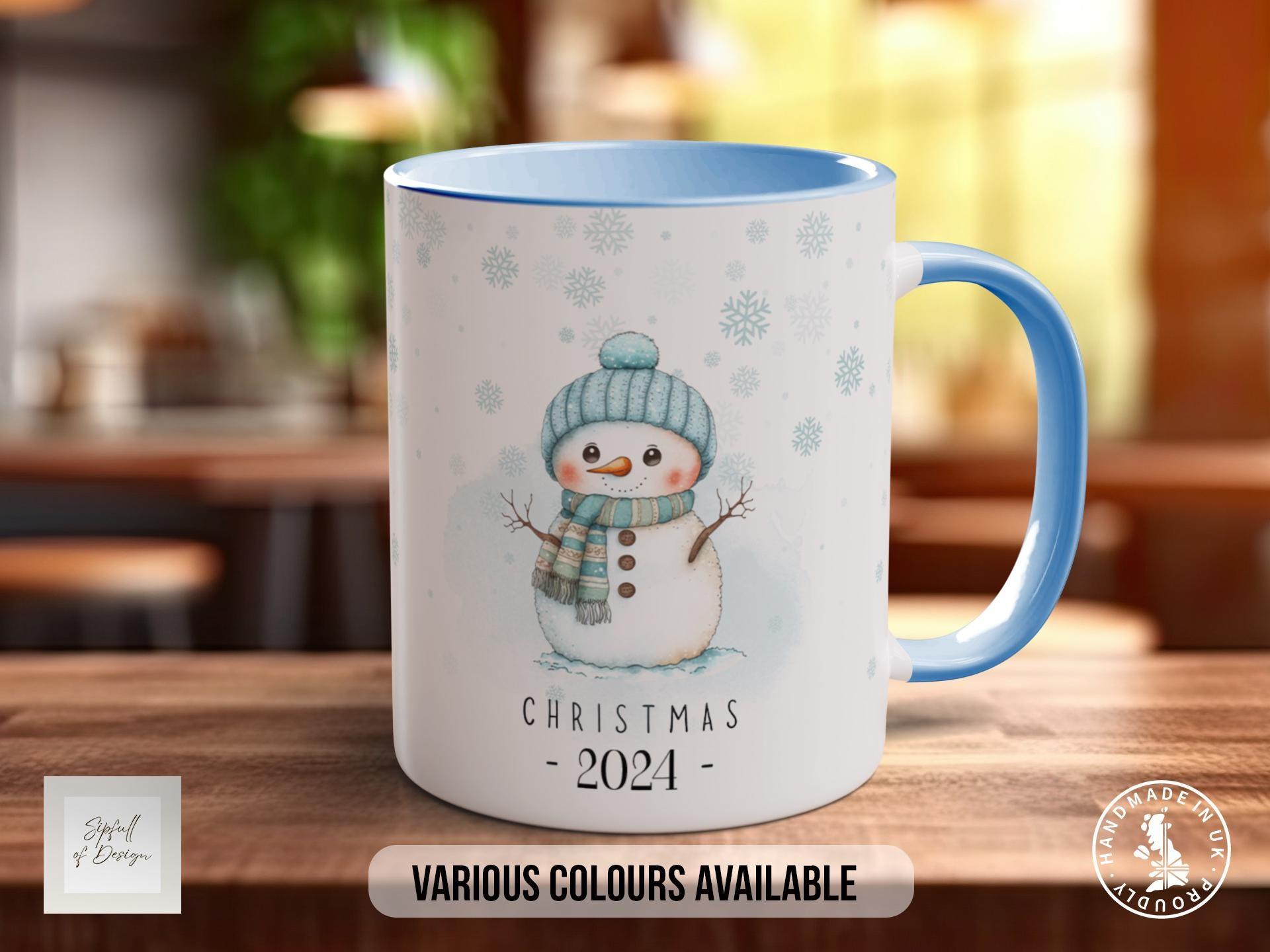 Christmas 2024 Blue Snowman - Sipfull of Design