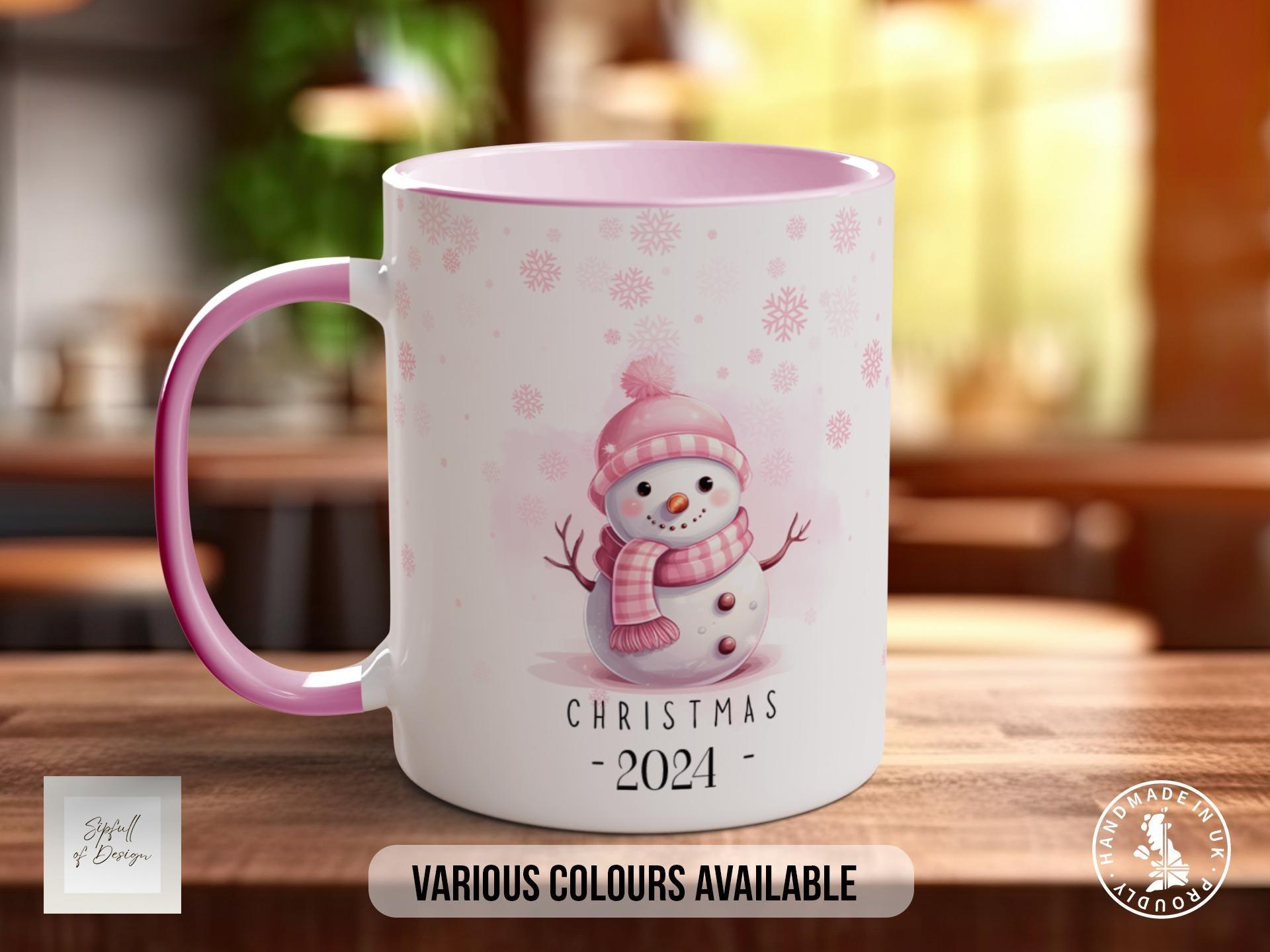 Christmas 2024 Pink Snowman - Sipfull of Design