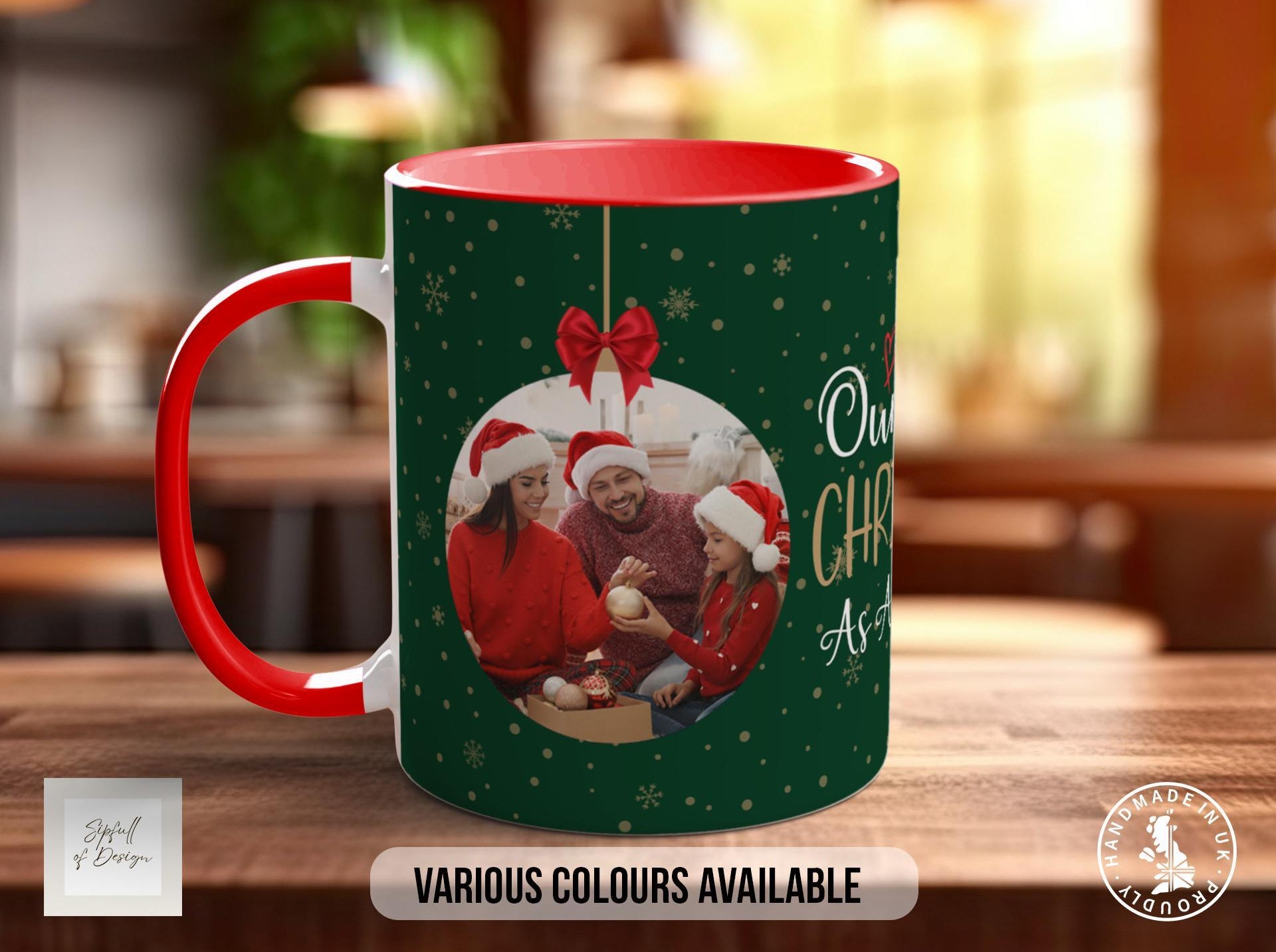 Our First Christmas As A Family Personalised Mug - Sipfull of Design