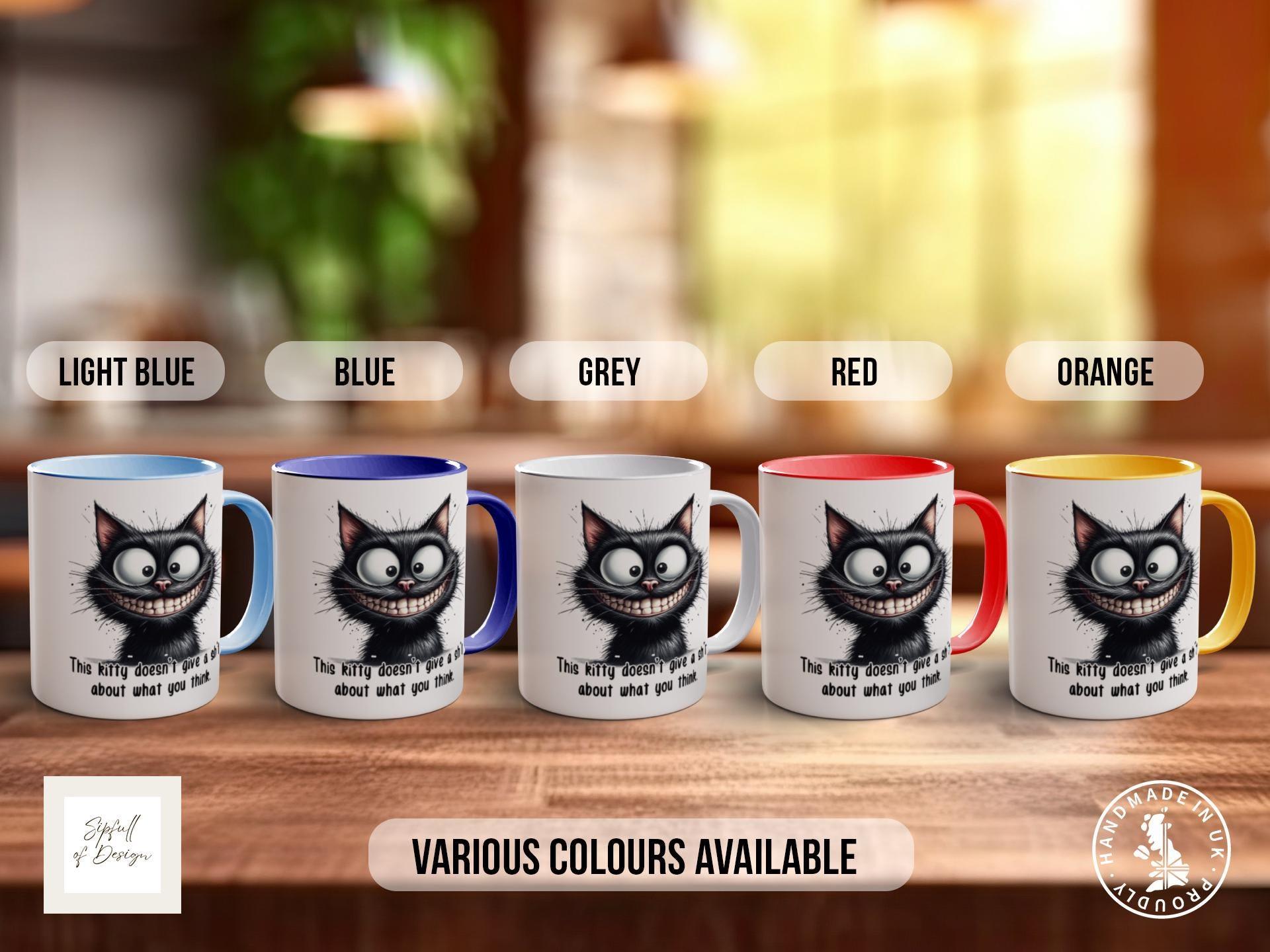 Funny Black Cat Mug - Sipfull of Design