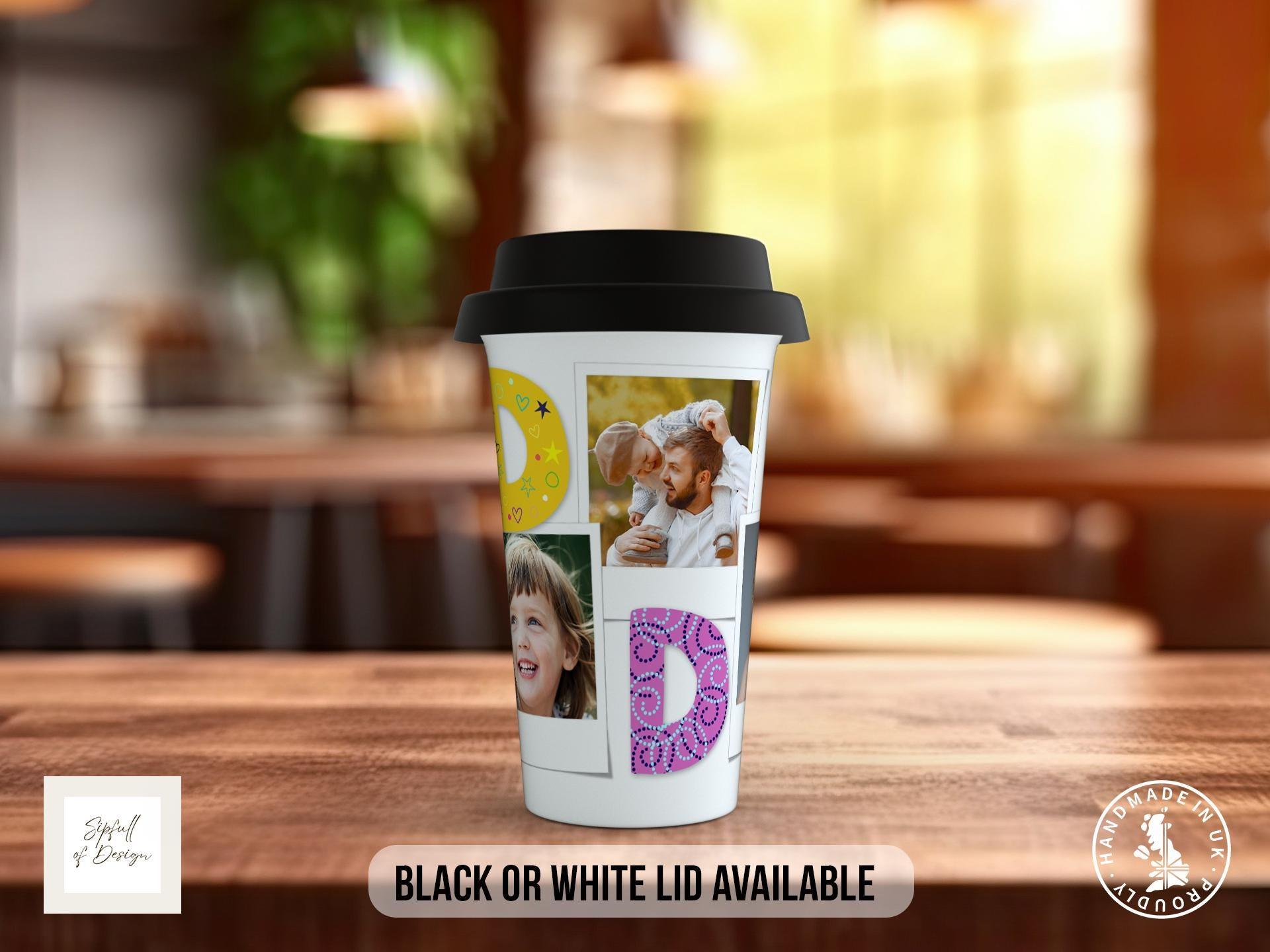 Personalised Daddy Travel Mug – Photo Letter Design - Sipfull of Design