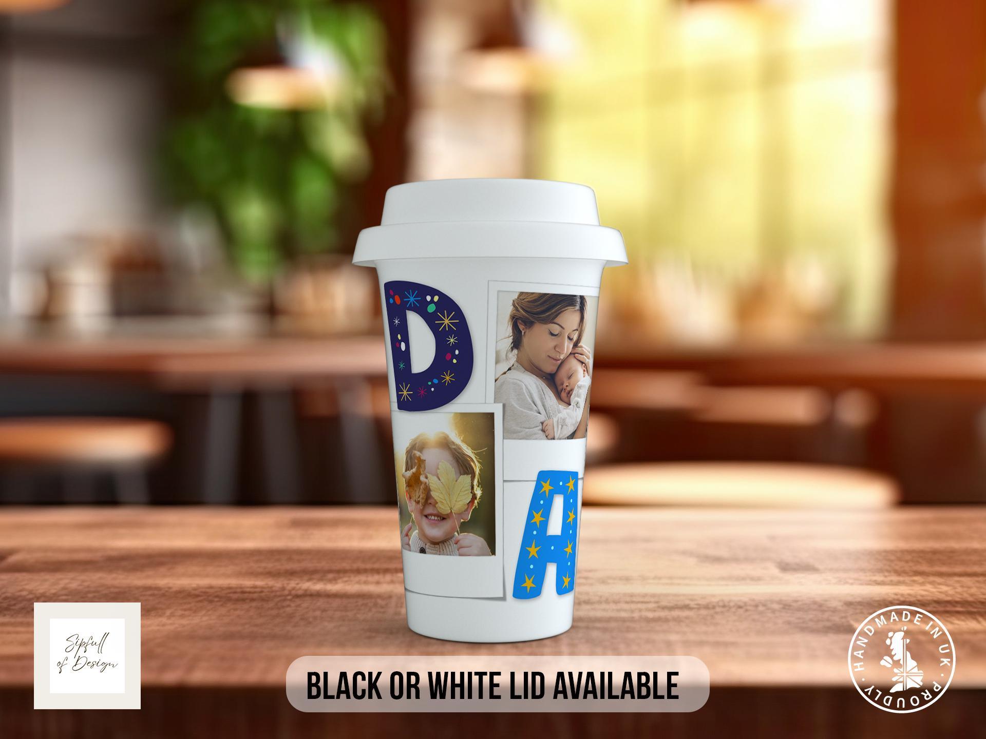 Personalised Daddy Travel Mug – Photo Letter Design - Sipfull of Design
