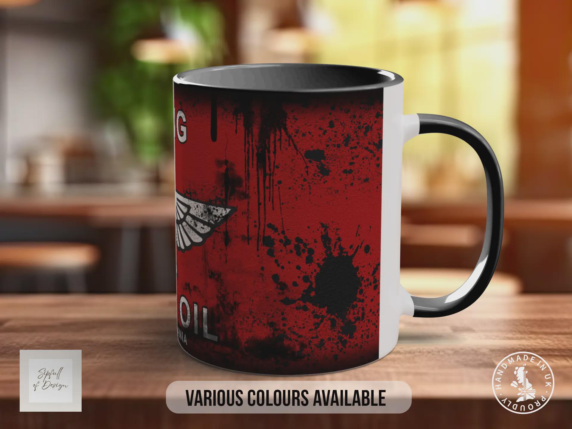 Flying A Motor Oil Mug – Vintage Retro Garage Coffee Cup Gift