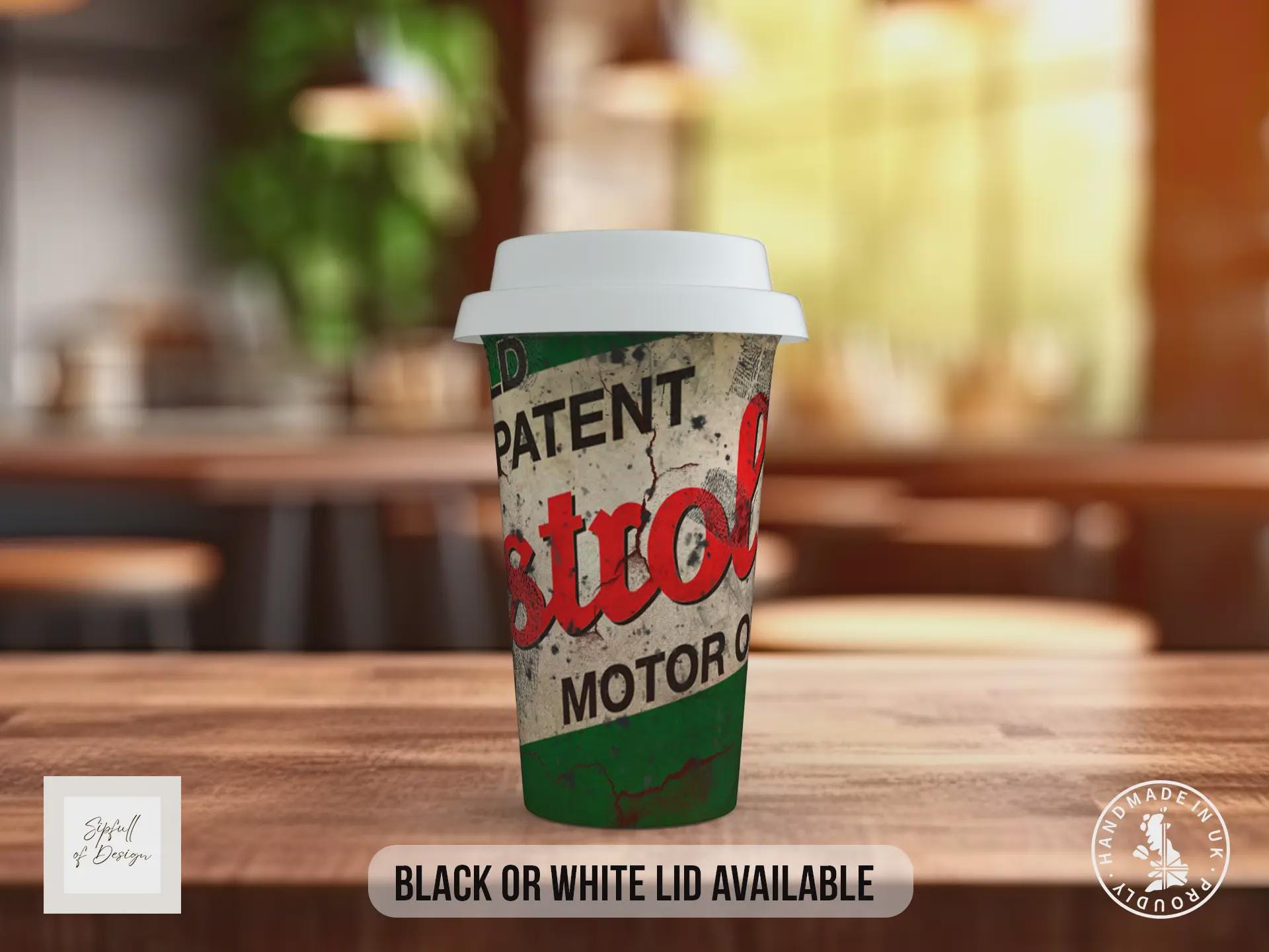 Castrol Motor Oil Travel Mug – Vintage Petrolhead Insulated Coffee Cup