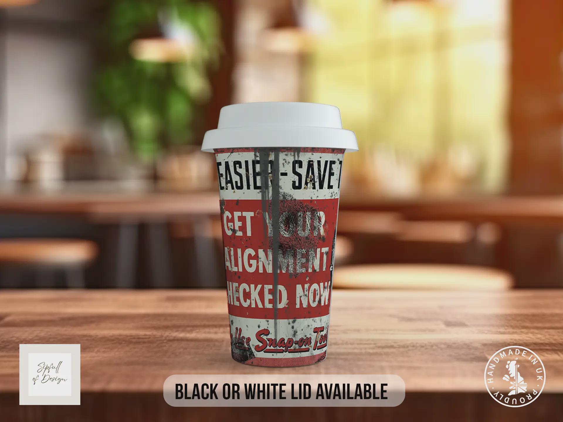 Vintage Snap-On Tools Travel Mug – Retro Garage Insulated Coffee Cup