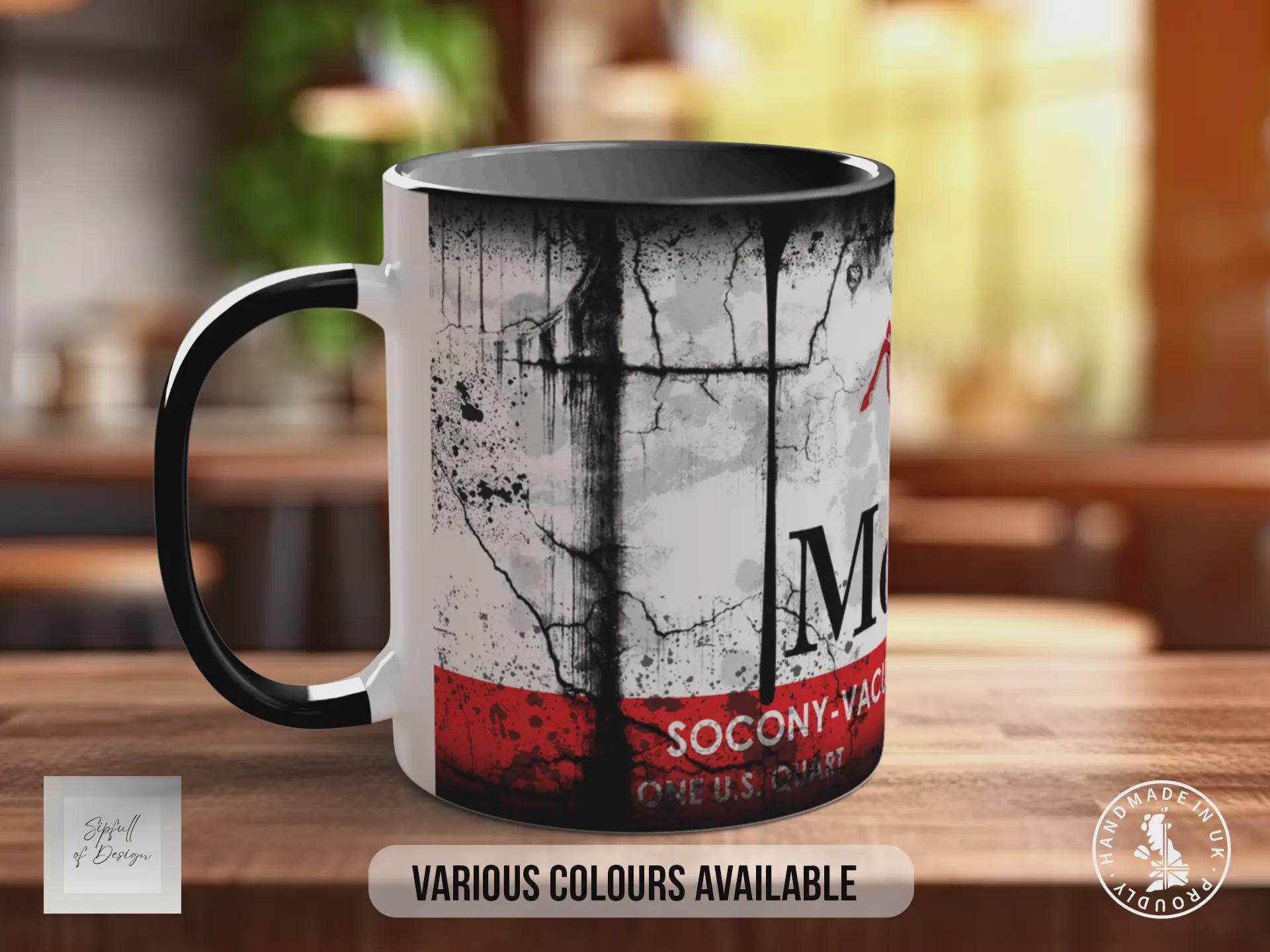 Mobiloil Pegasus Mug – Vintage Retro Motor Oil Garage Coffee Cup