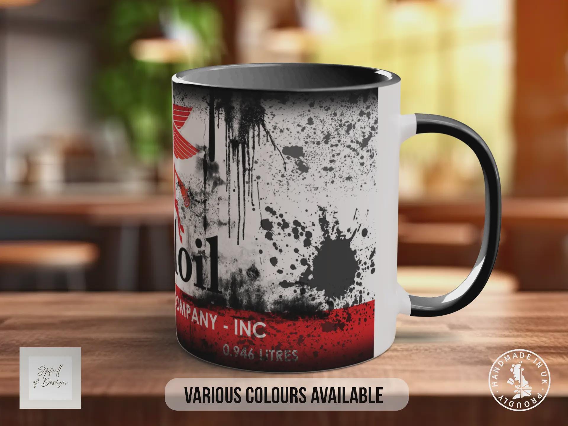 Mobiloil Pegasus Mug – Vintage Retro Motor Oil Garage Coffee Cup