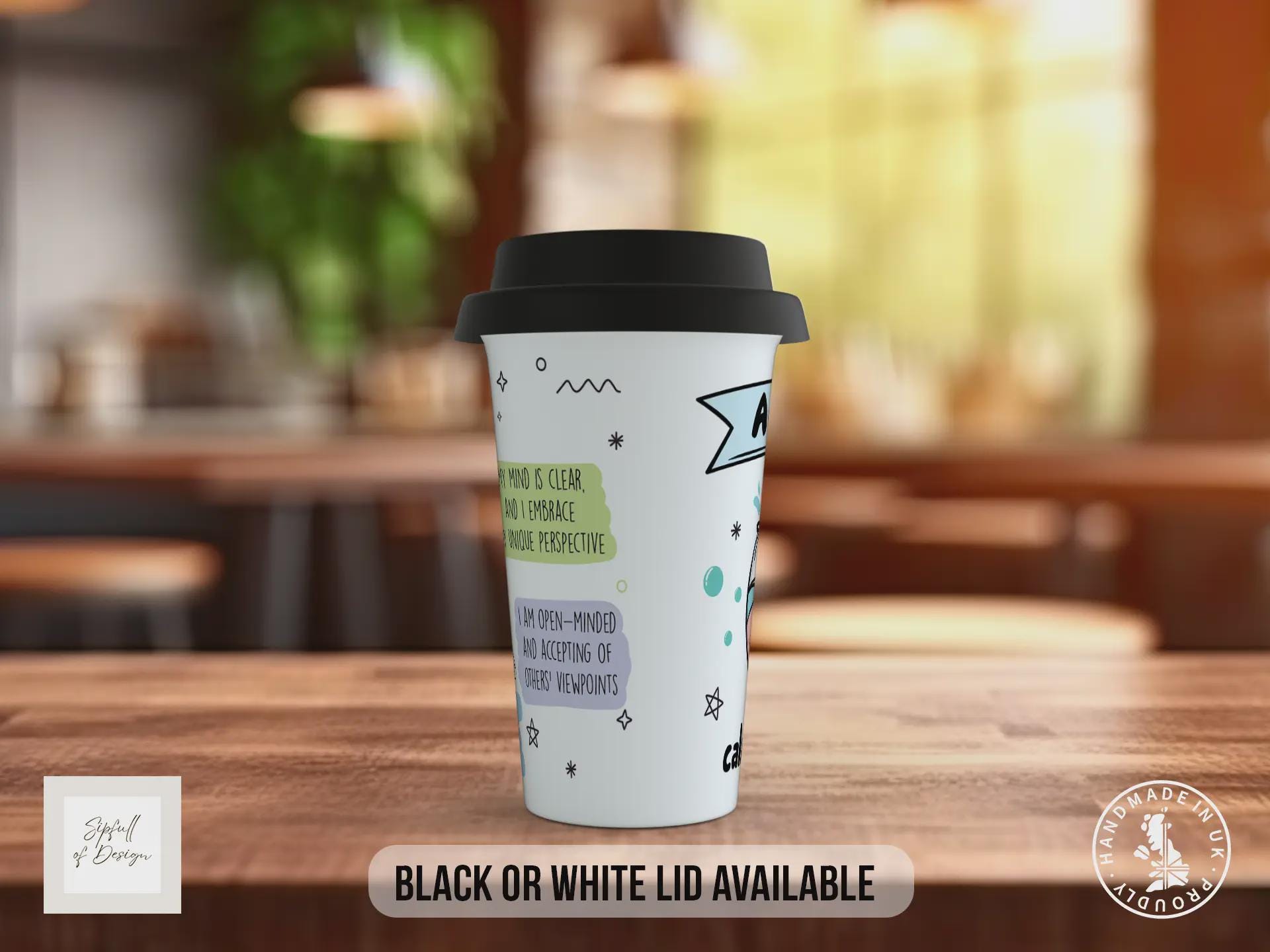 Aquarius Travel Mug – Zodiac Star Sign Insulated Coffee Cup Gift