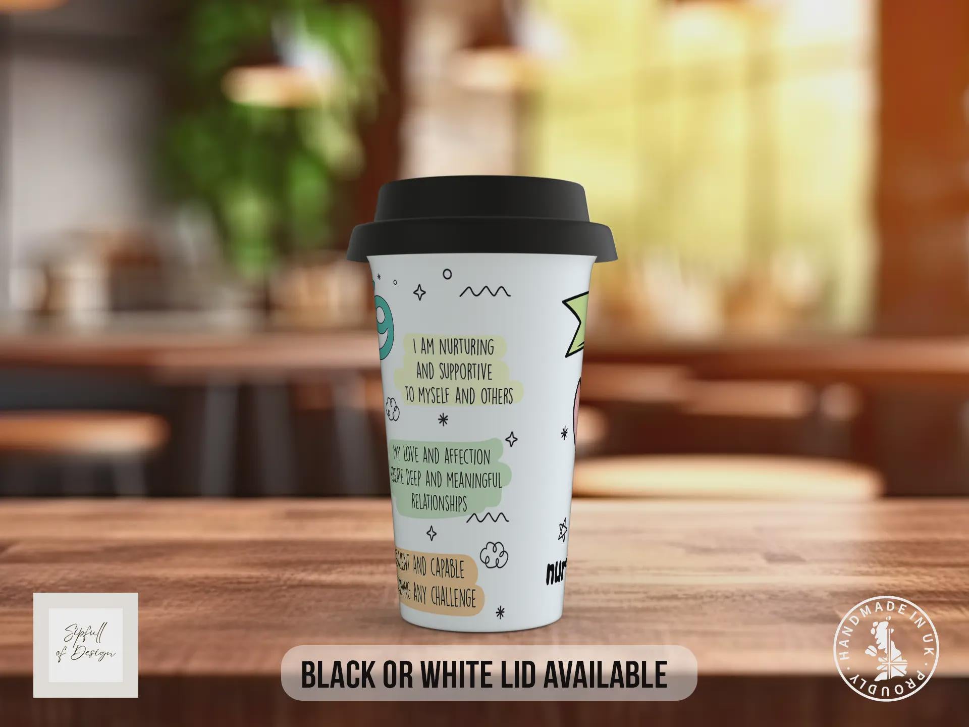 Cancer Travel Mug – Zodiac Star Sign Insulated Coffee Cup Gift