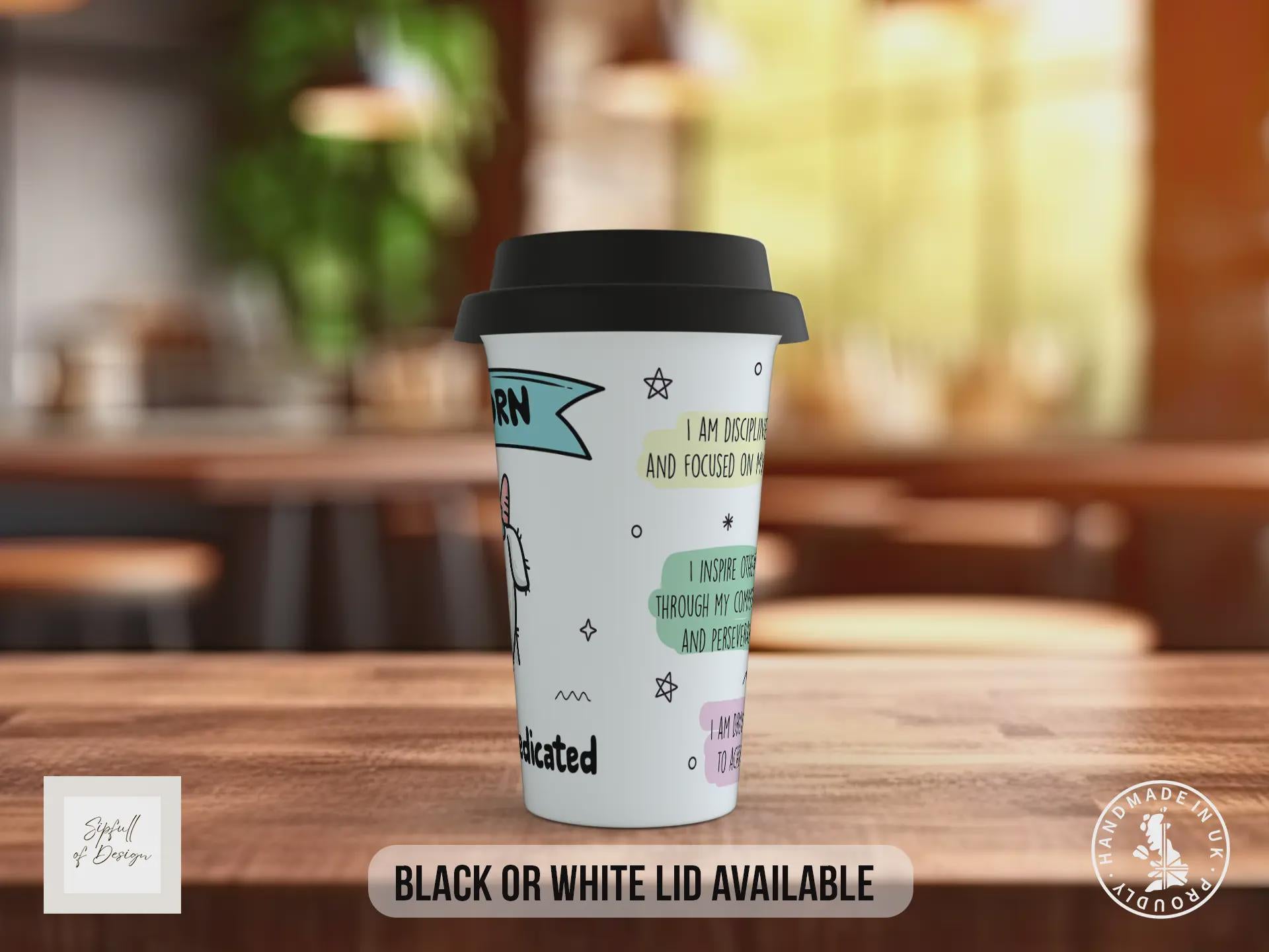 Capricorn Travel Mug – Zodiac Star Sign Insulated Coffee Cup Gift