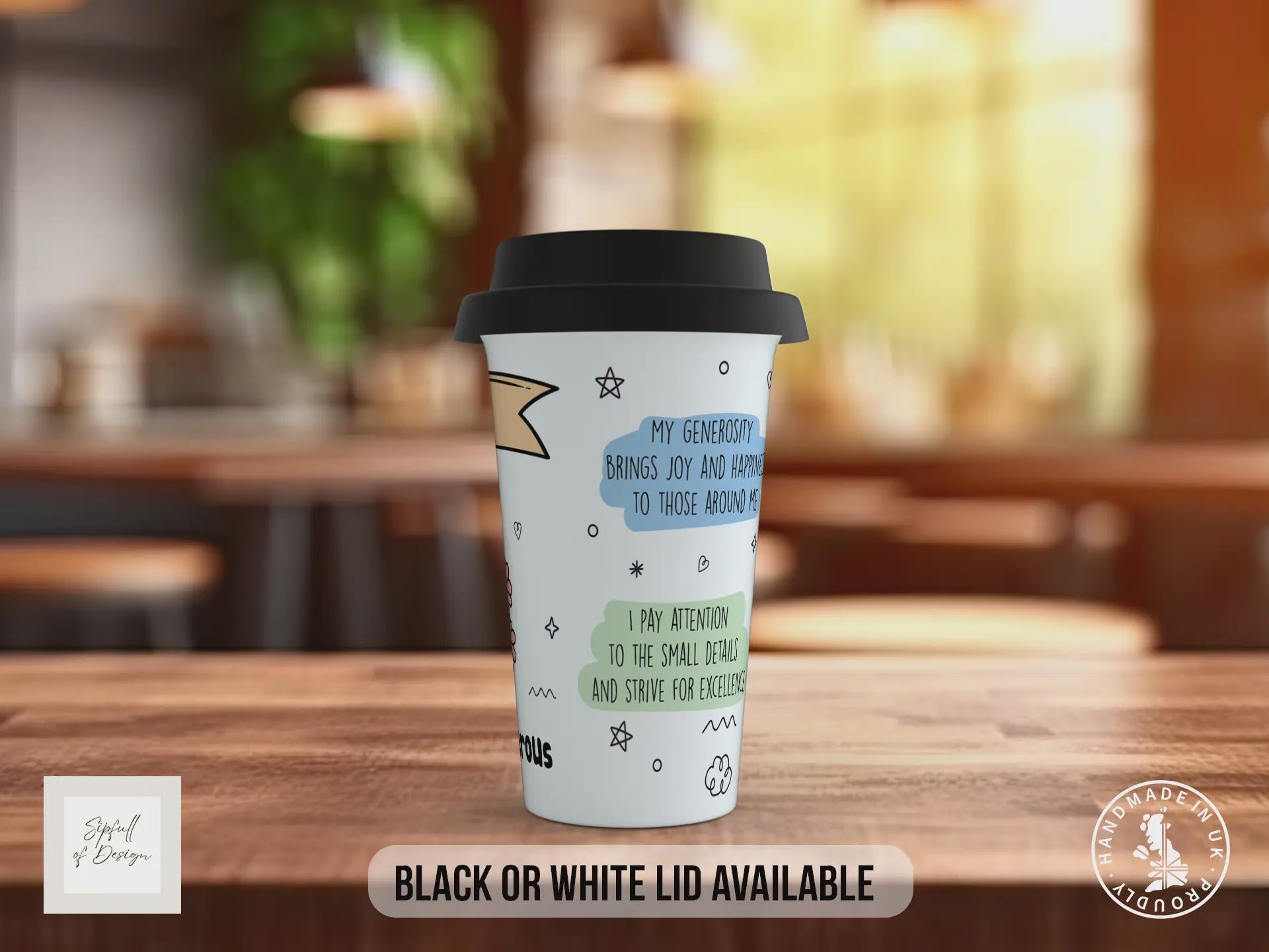 Virgo Travel Mug – Zodiac Star Sign Insulated Coffee Cup Gift