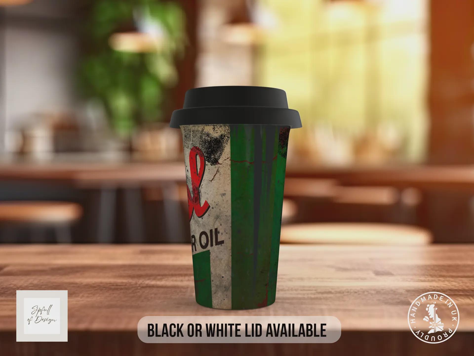 Castrol Motor Oil Travel Mug – Vintage Petrolhead Insulated Coffee Cup