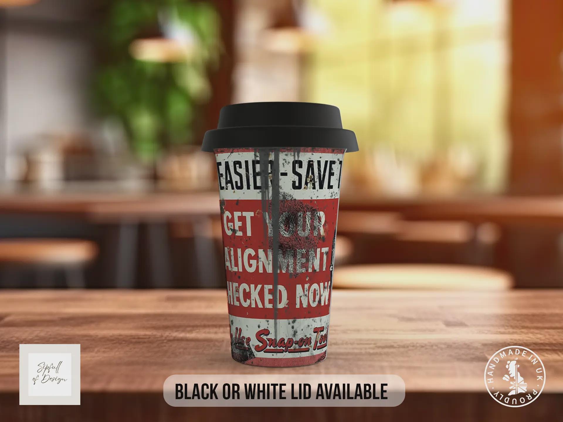 Vintage Snap-On Tools Travel Mug – Retro Garage Insulated Coffee Cup