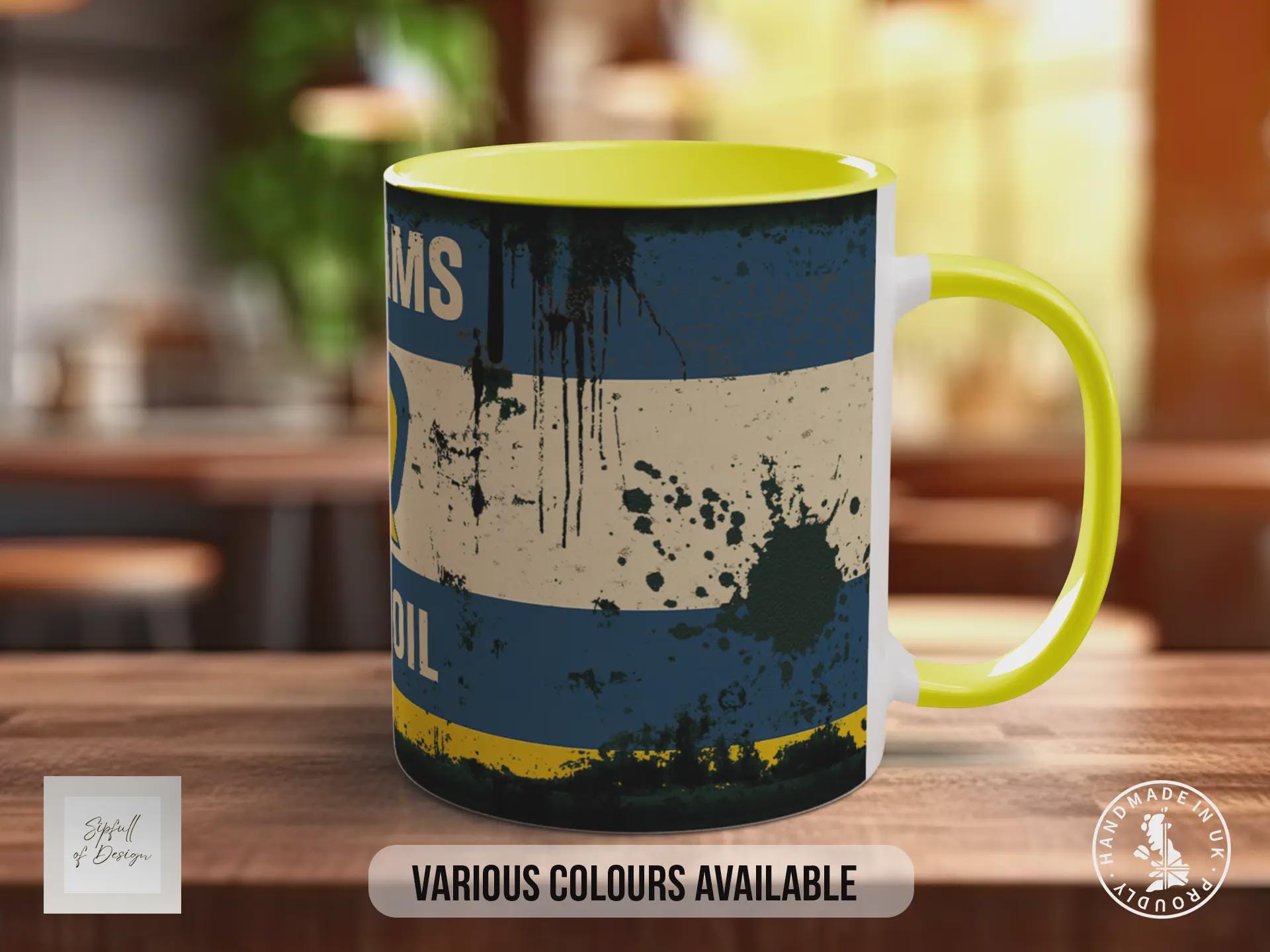 Duckhams Q Motor Oil Mug – Retro Racing Mug for Car Lovers | Classic Duckhams Q Design | Handmade in Sussex UK