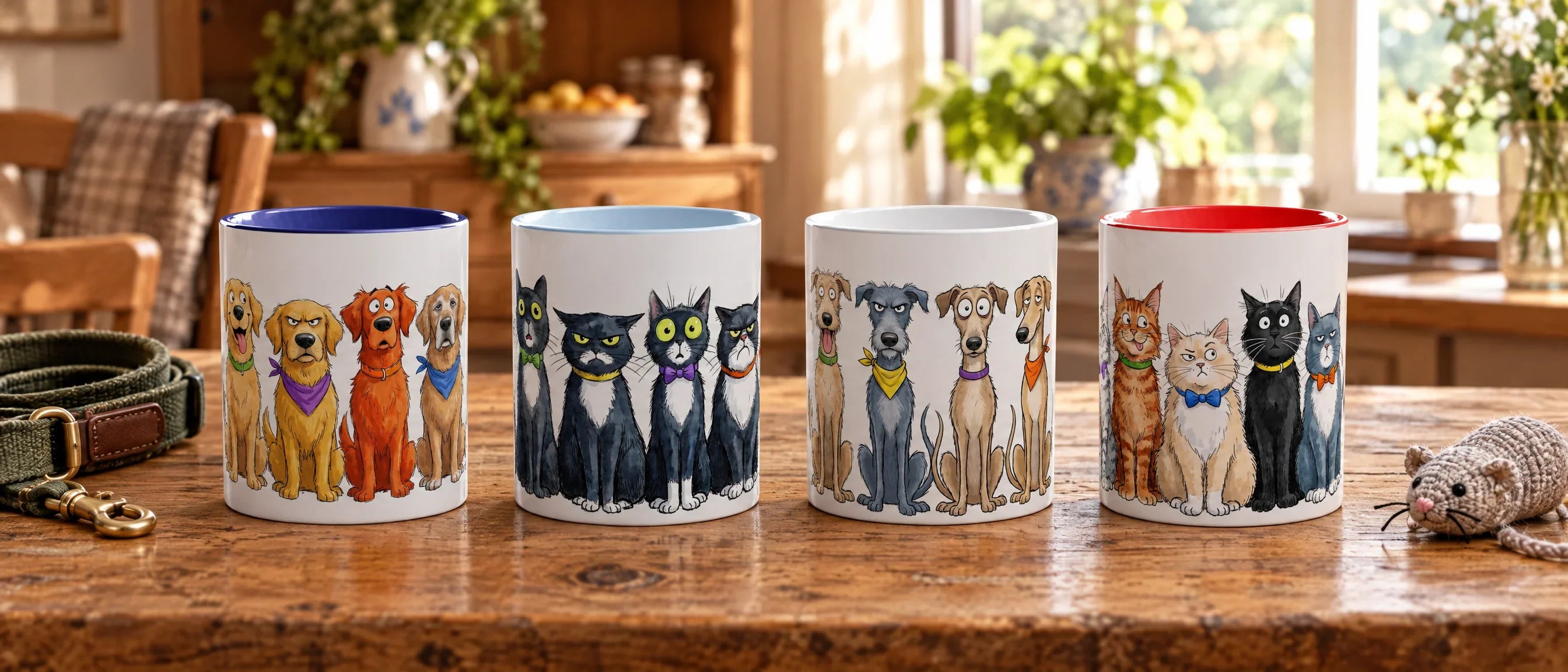Funny Dog & Cat Breed Mugs: Over 40 Designs, Hand-Pressed in Sussex