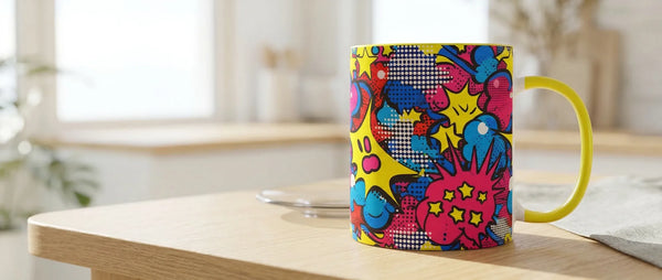 Comic Pop Pattern Mugs - Sipfull of Design