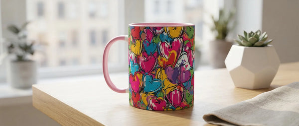 Graffiti Hearts Mugs - Sipfull of Design